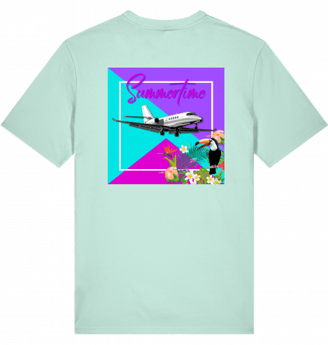 Aviation Flugzeug T-Shirt "Summertime Business Jet" Cessna Latitude Aloe für Piloten, Crews, Kinder & Planespotter made by SUPERSONIC aero 4U