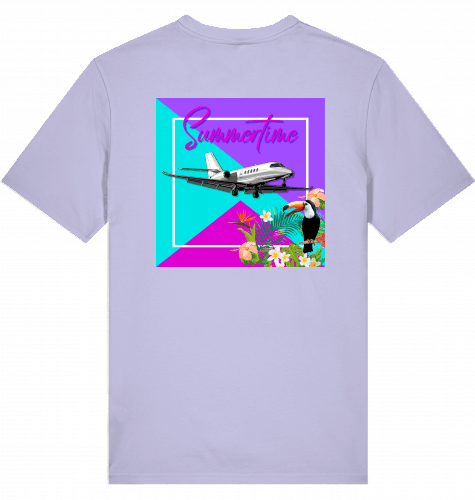 Aviation Flugzeug T-Shirt "Summertime Business Jet" Cessna Latitude Lavender für Piloten, Crews, Kinder & Planespotter made by SUPERSONIC aero 4U