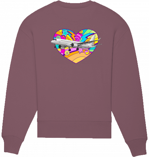 Aviation Sweatshirt Airbus A220 Heart Unisex Kaffa Coffee für Piloten, Crews, Kinder & Planespotter made by SUPERSONIC aero 4U