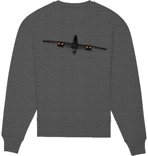 Aviation Sweatshirt Concorde Mach 2,38 Unisex Dark Heather Grey für Piloten, Crews, Kinder & Planespotter made by SUPERSONIC aero 4U