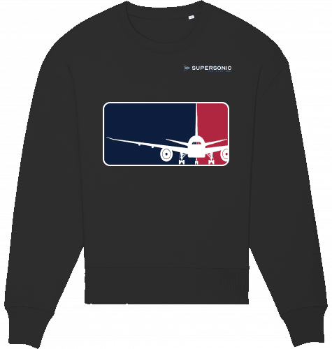 Aviation Sweatshirt Major League Aviation Unisex Black für Piloten, Crews, Kinder & Planespotter made by SUPERSONIC aero 4U