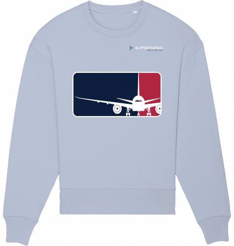 Aviation Sweatshirt Major League Aviation Unisex Serene Blue für Piloten, Crews, Kinder & Planespotter made by SUPERSONIC aero 4U