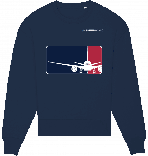 Aviation Sweatshirt Major League Aviation Unisex French Navy für Piloten, Crews, Kinder & Planespotter made by SUPERSONIC aero 4U