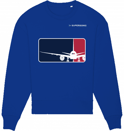 Aviation Sweatshirt Major League Aviation Unisex Worker Blue für Piloten, Crews, Kinder & Planespotter made by SUPERSONIC aero 4U