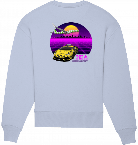 Aviation Sweatshirt Miami Airport Unisex Serene Blue für Piloten, Crews, Kinder & Planespotter made by SUPERSONIC aero 4U