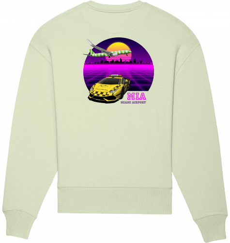 Aviation Sweatshirt Miami Airport Unisex Stem Green für Piloten, Crews, Kinder & Planespotter made by SUPERSONIC aero 4U