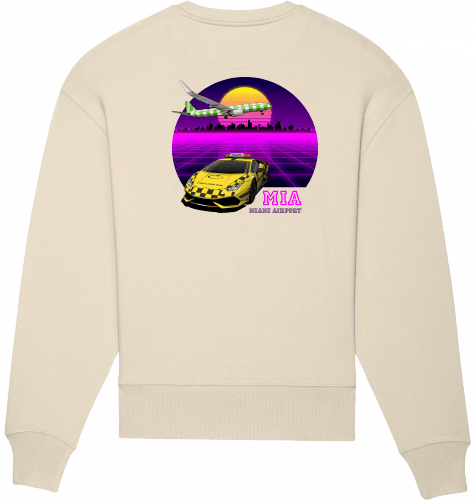 Aviation Sweatshirt Miami Airport Unisex Natural Raw für Piloten, Crews, Kinder & Planespotter made by SUPERSONIC aero 4U