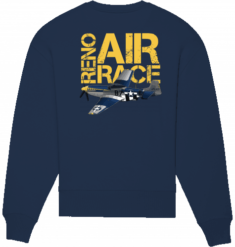 Aviation Sweatshirt Reno Air Race Unisex French Navy für Piloten, Crews, Kinder & Planespotter made by SUPERSONIC aero 4U