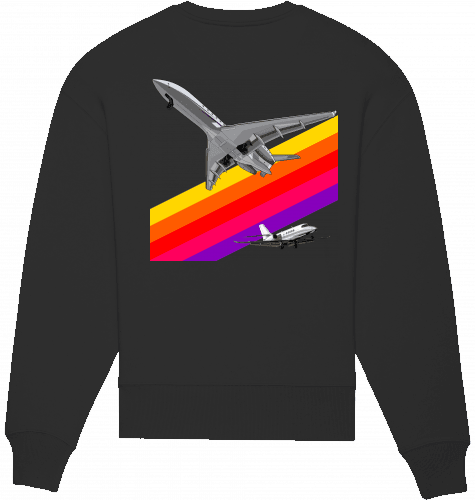 Aviation Sweatshirt VHS Design Aviation Unisex Black für Piloten, Crews, Kinder & Planespotter made by SUPERSONIC aero 4U