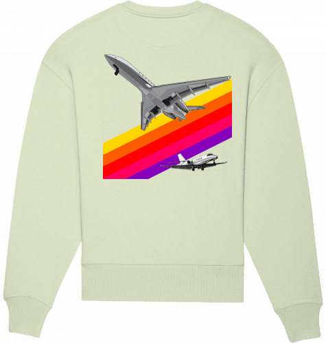 Aviation Sweatshirt VHS Design Aviation Unisex Stem Green für Piloten, Crews, Kinder & Planespotter made by SUPERSONIC aero 4U