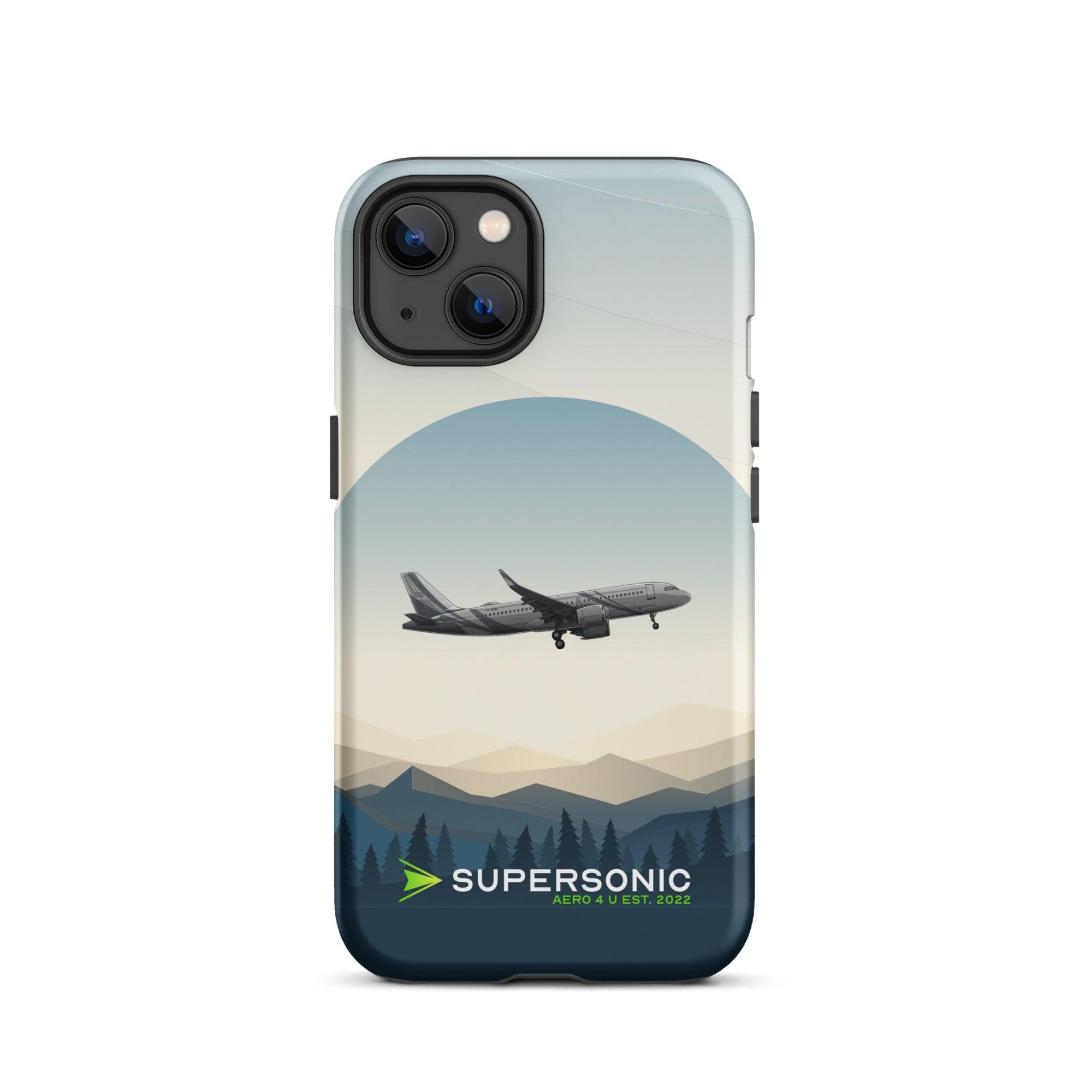 Aviation FIRST CLASS iPhone Hülle - Airbus A320 Approach | VIP Aviation Case iPhone 13 für Piloten, Crews, Kinder & Planespotter made by SUPERSONIC aero 4U