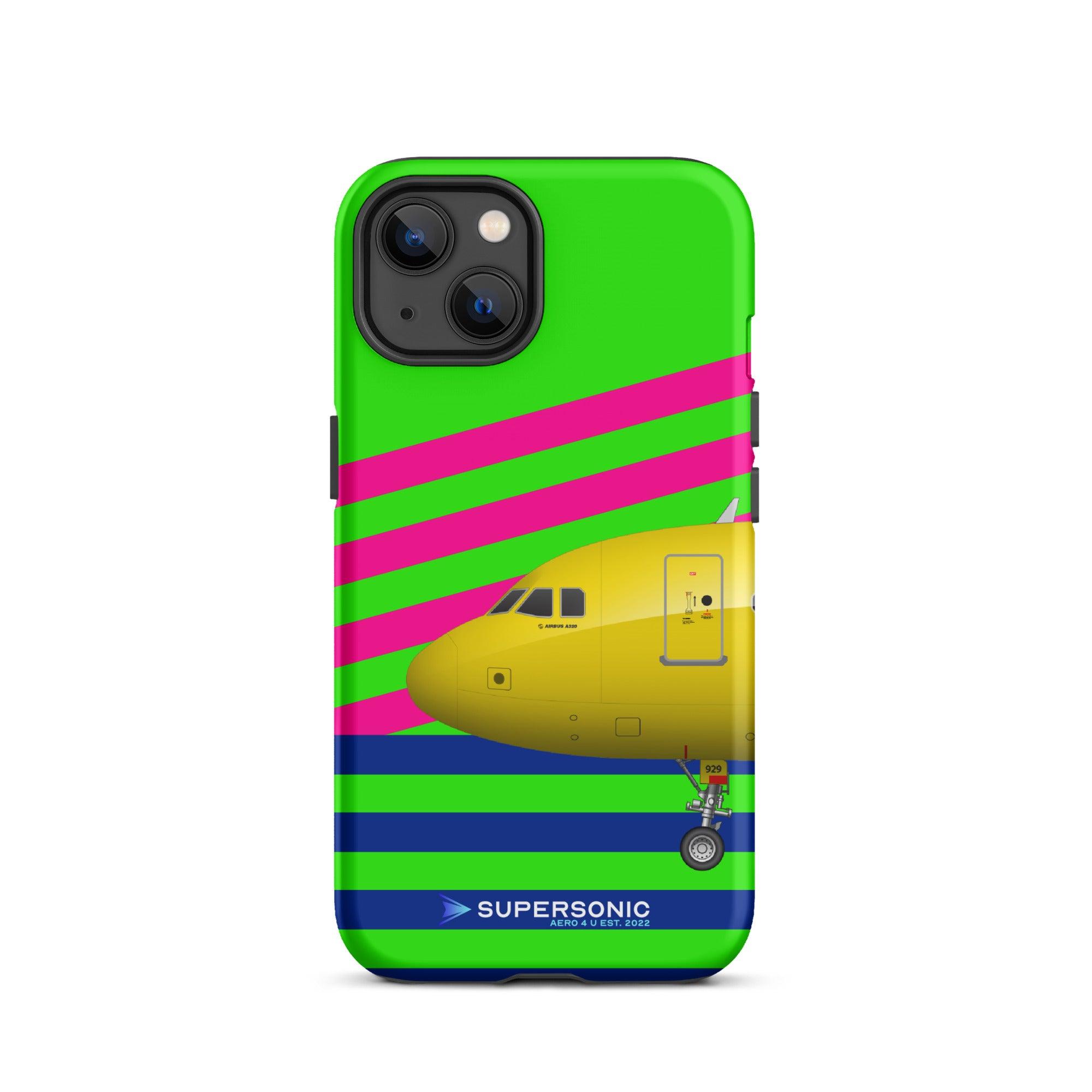 Aviation FIRST CLASS iPhone Schutzhülle - Airbus A320 Edition bunt | Premium Aviation Case iPhone 13 für Piloten, Crews, Kinder & Planespotter made by SUPERSONIC aero 4U