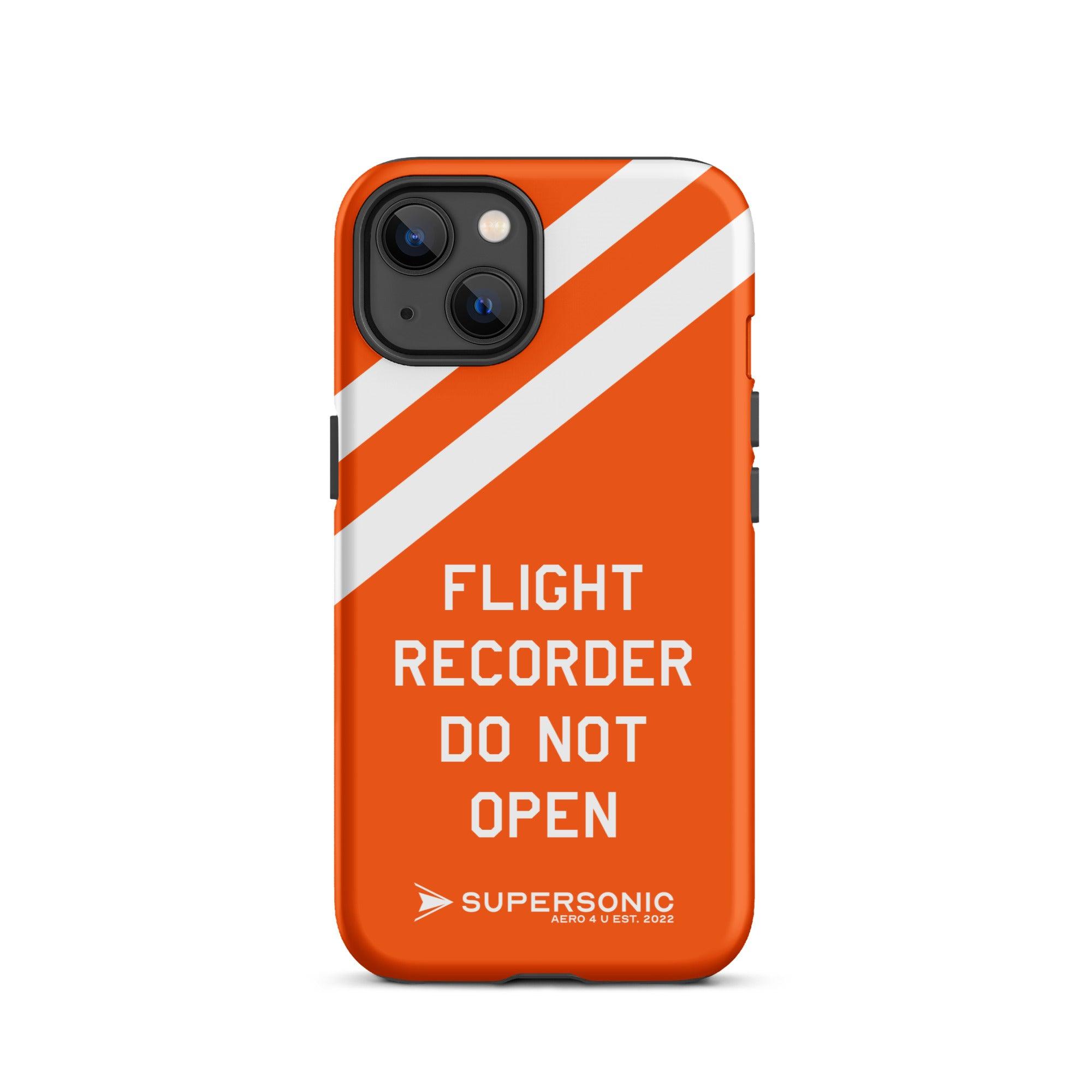 Aviation FIRST CLASS iPhone Schutzhülle - Flight Recorder Edition | Premium Aviation Case iPhone 13 für Piloten, Crews, Kinder & Planespotter made by SUPERSONIC aero 4U