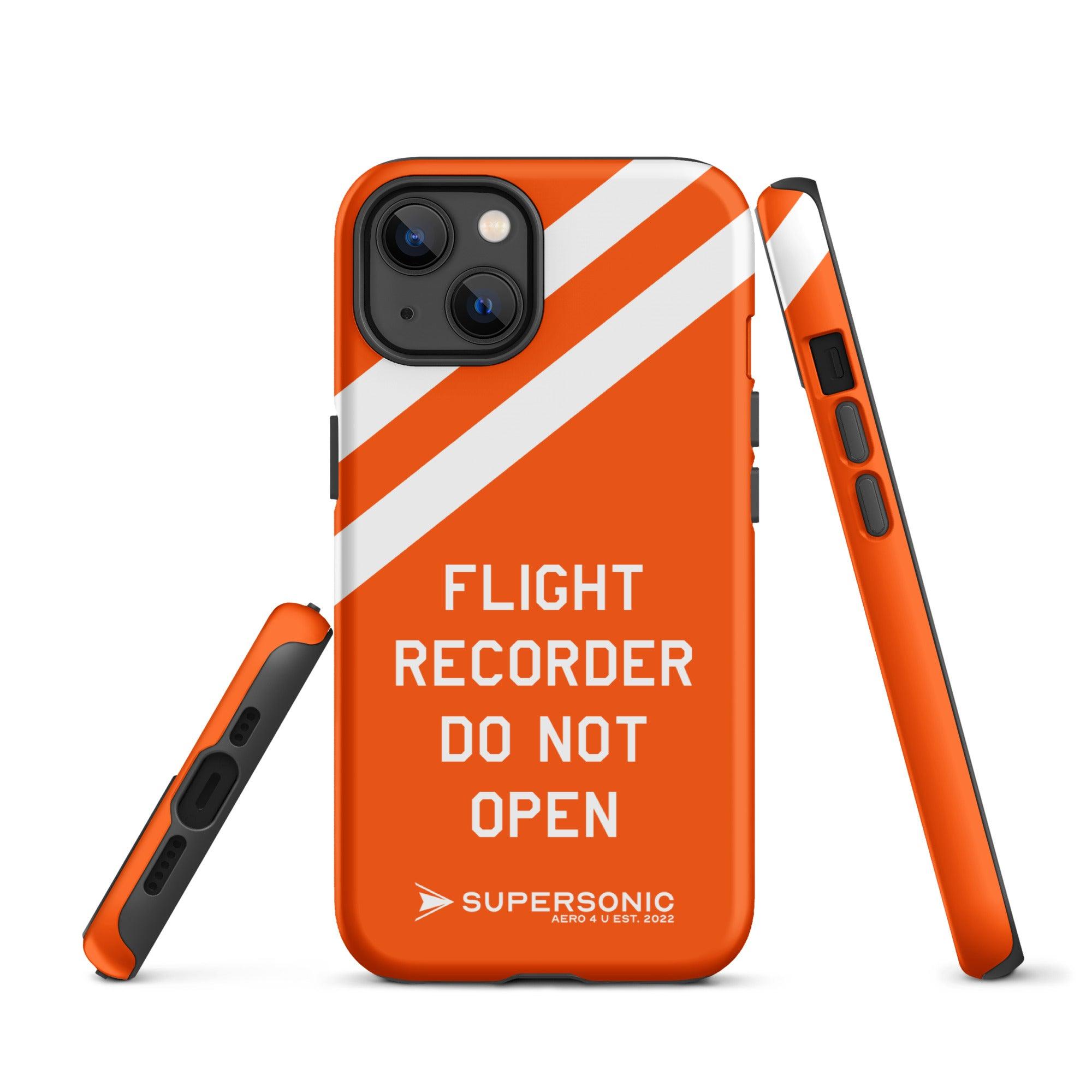 Aviation FIRST CLASS iPhone Schutzhülle - Flight Recorder Edition | Premium Aviation Case für Piloten, Crews, Kinder & Planespotter made by SUPERSONIC aero 4U