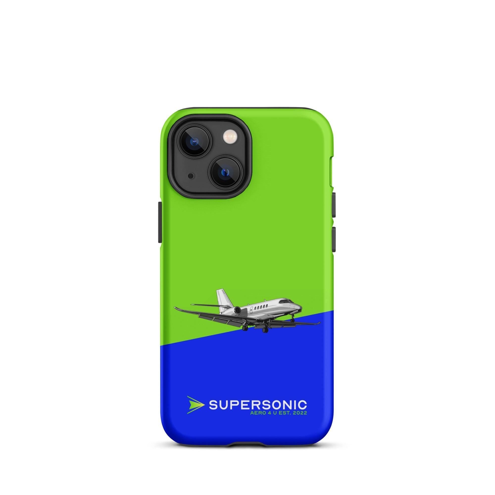 Aviation FIRST CLASS iPhone Hülle - Cessna Latitude Edition | Businessjet Case iPhone 13 mini für Piloten, Crews, Kinder & Planespotter made by SUPERSONIC aero 4U