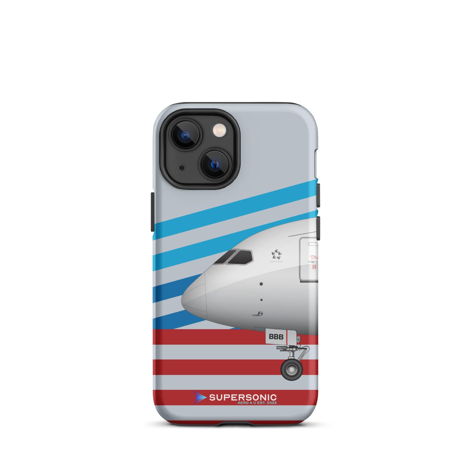 Aviation FIRST CLASS iPhone Schutzhülle - Boeing 787 USA Edition | Premium Aviation Case iPhone 13 mini für Piloten, Crews, Kinder & Planespotter made by SUPERSONIC aero 4U