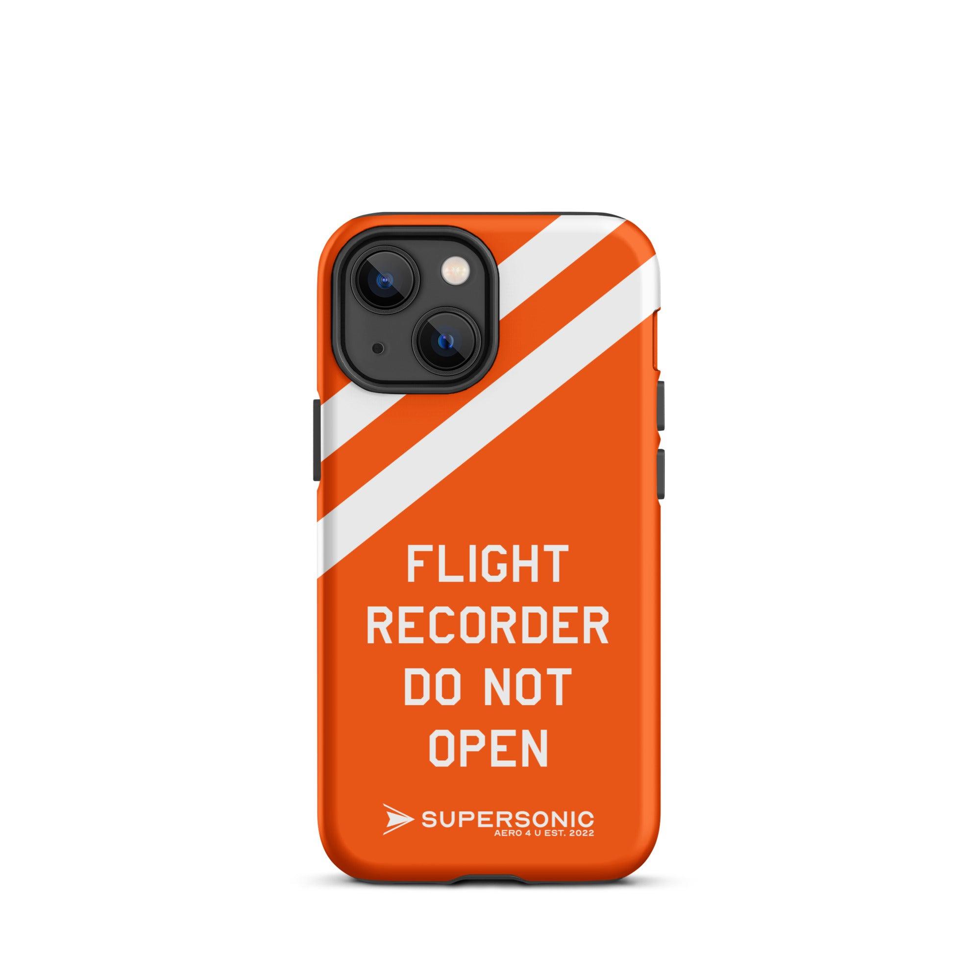 Aviation FIRST CLASS iPhone Schutzhülle - Flight Recorder Edition | Premium Aviation Case iPhone 13 mini für Piloten, Crews, Kinder & Planespotter made by SUPERSONIC aero 4U