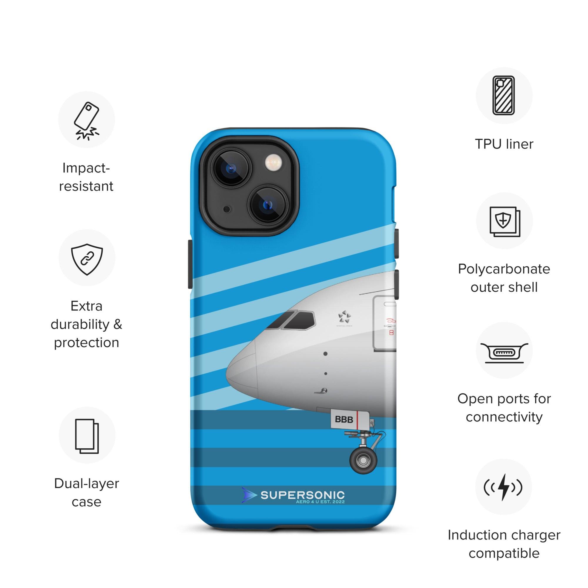Aviation FIRST CLASS iPhone Hülle - Boeing 787 Dreamliner AMS Edition | Boeinglovers für Piloten, Crews, Kinder & Planespotter made by SUPERSONIC aero 4U