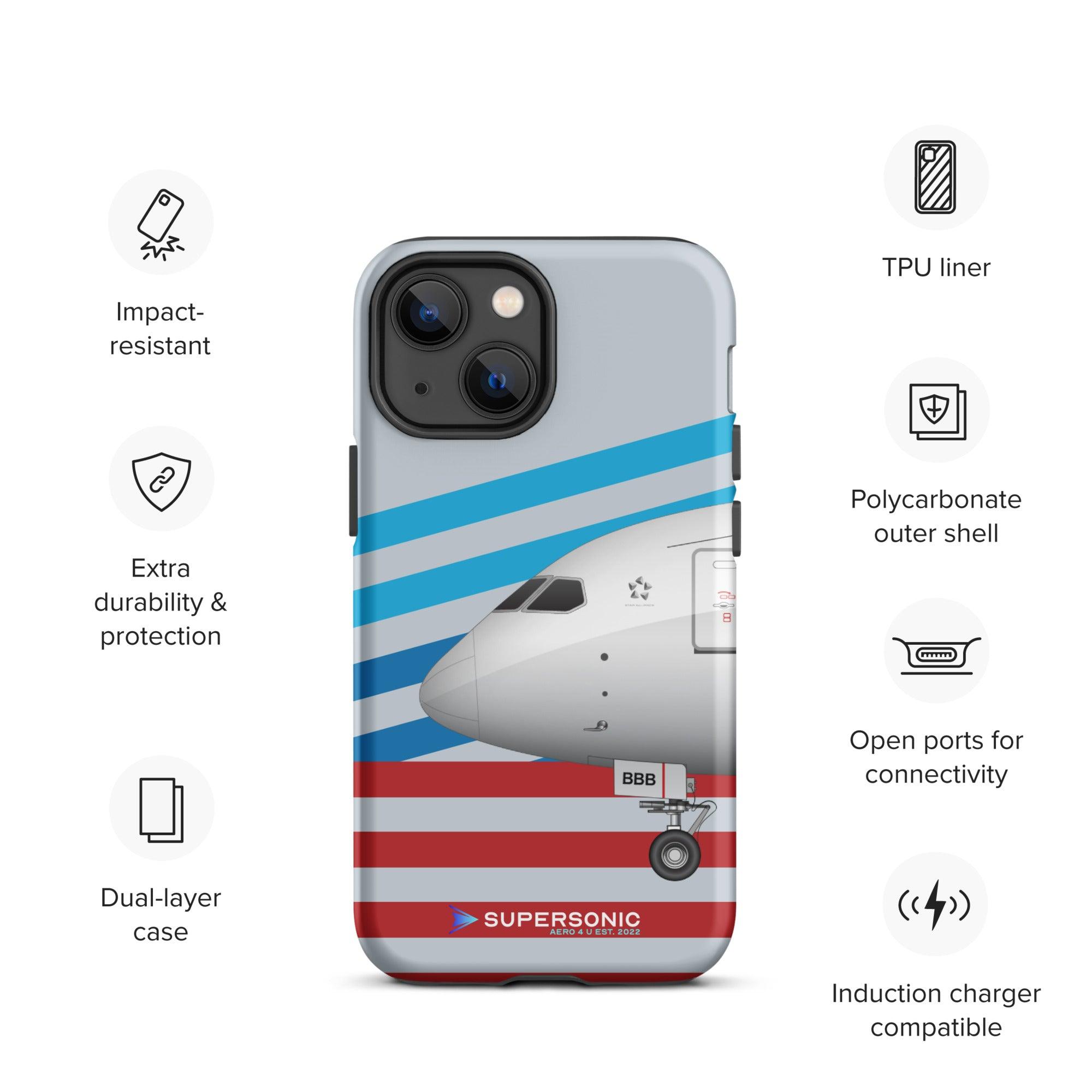 Aviation FIRST CLASS iPhone Schutzhülle - Boeing 787 USA Edition | Premium Aviation Case für Piloten, Crews, Kinder & Planespotter made by SUPERSONIC aero 4U