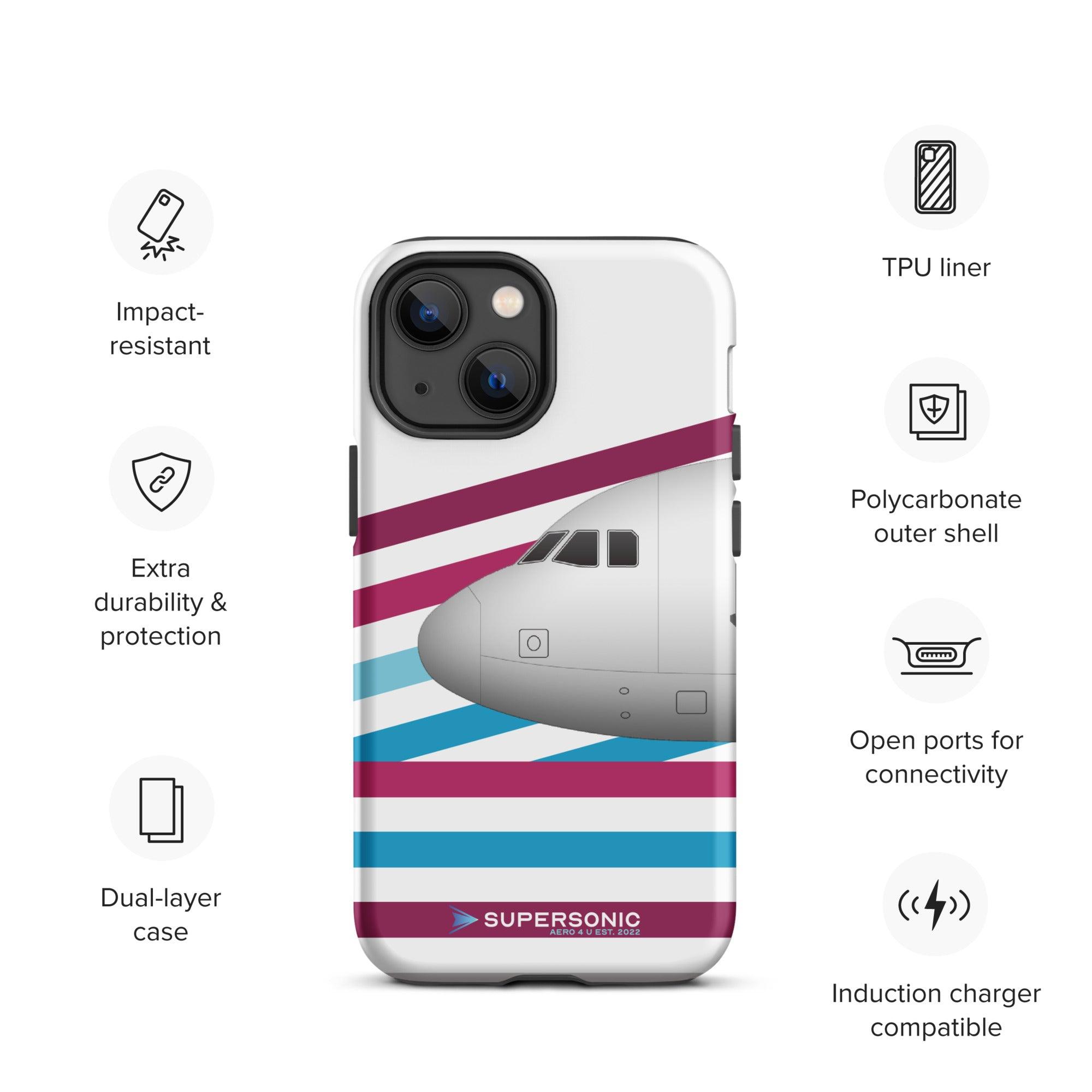 Aviation FIRST CLASS iPhone Hülle - Airbus A320 DUS Edition | Airline Case für Piloten, Crews, Kinder & Planespotter made by SUPERSONIC aero 4U