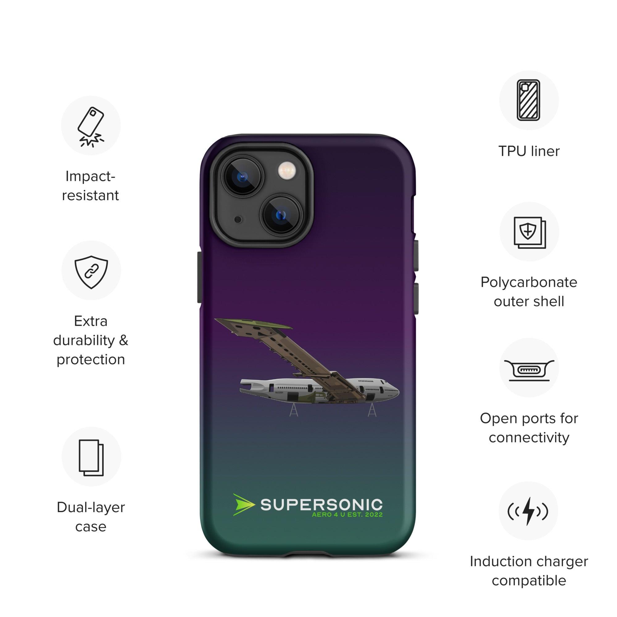 Aviation FIRST CLASS iPhone Hülle - Boeing 747 Jumbojet Edition | Boneyard für Piloten, Crews, Kinder & Planespotter made by SUPERSONIC aero 4U