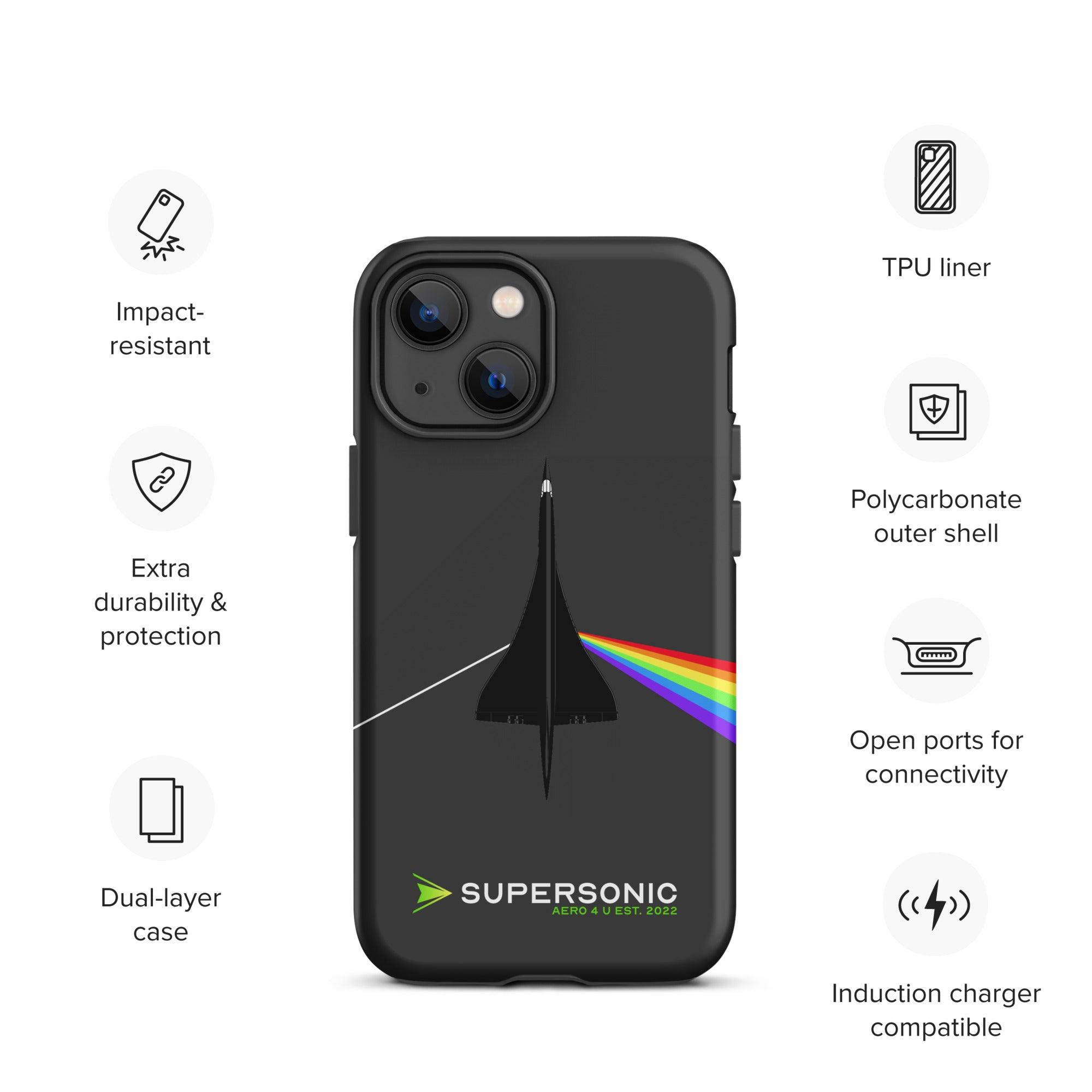 Aviation FIRST CLASS iPhone Hülle - Concorde Dark Side of Supersonic für Piloten, Crews, Kinder & Planespotter made by SUPERSONIC aero 4U