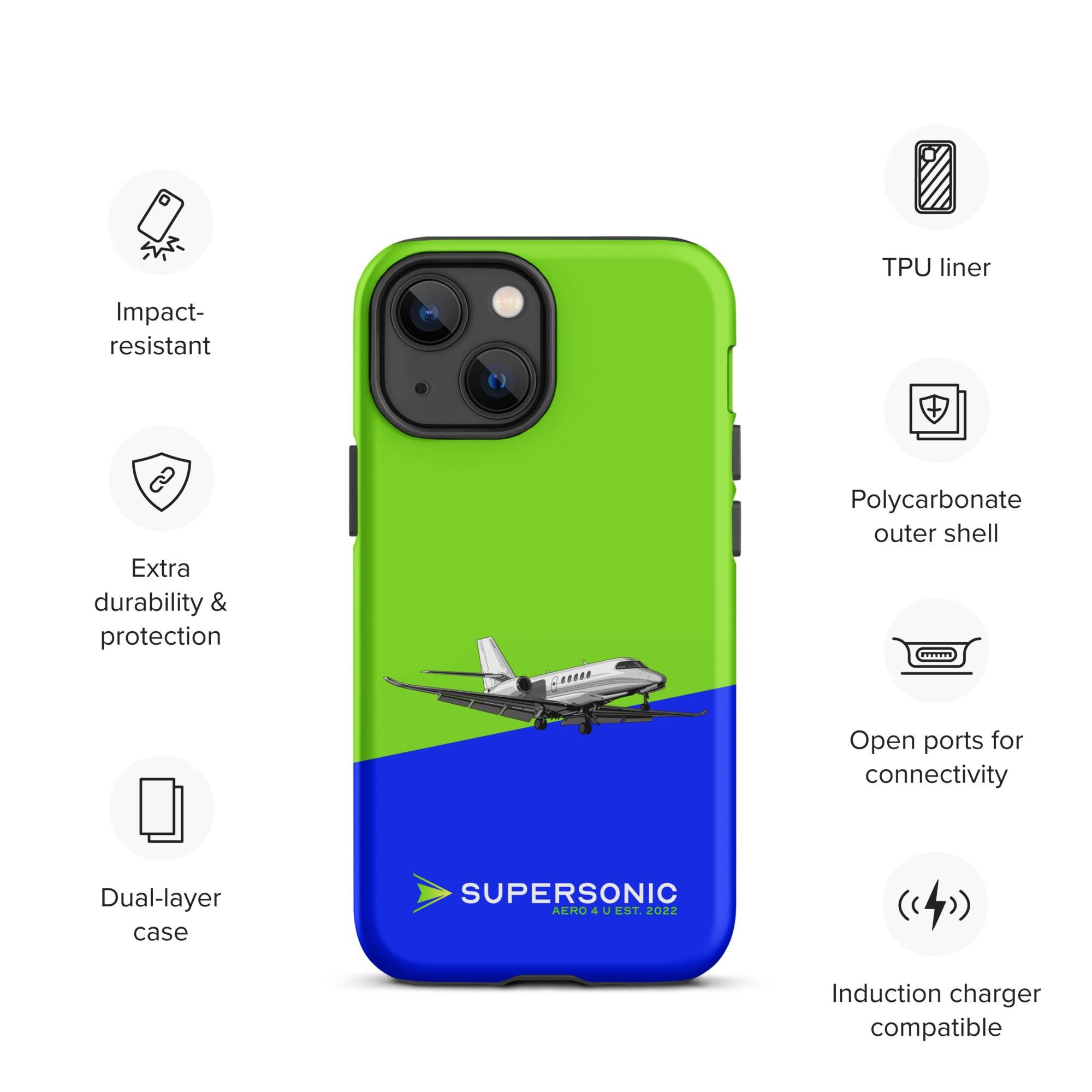 Aviation FIRST CLASS iPhone Hülle - Cessna Latitude Edition | Businessjet Case für Piloten, Crews, Kinder & Planespotter made by SUPERSONIC aero 4U