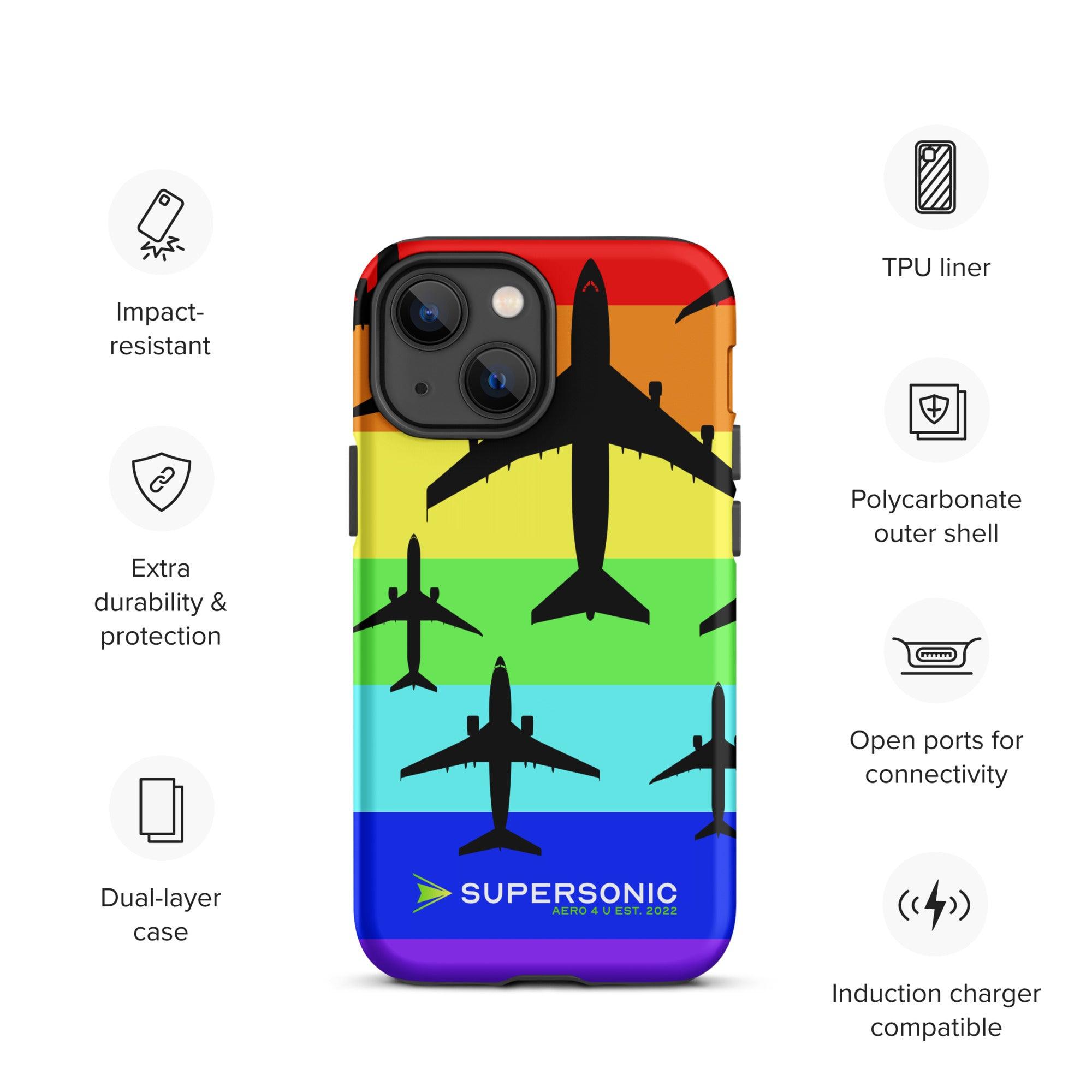 Aviation 🌈 PRIDE AVIATION iPhone Case | Love is Love Edition ✈️ für Piloten, Crews, Kinder & Planespotter made by SUPERSONIC aero 4U