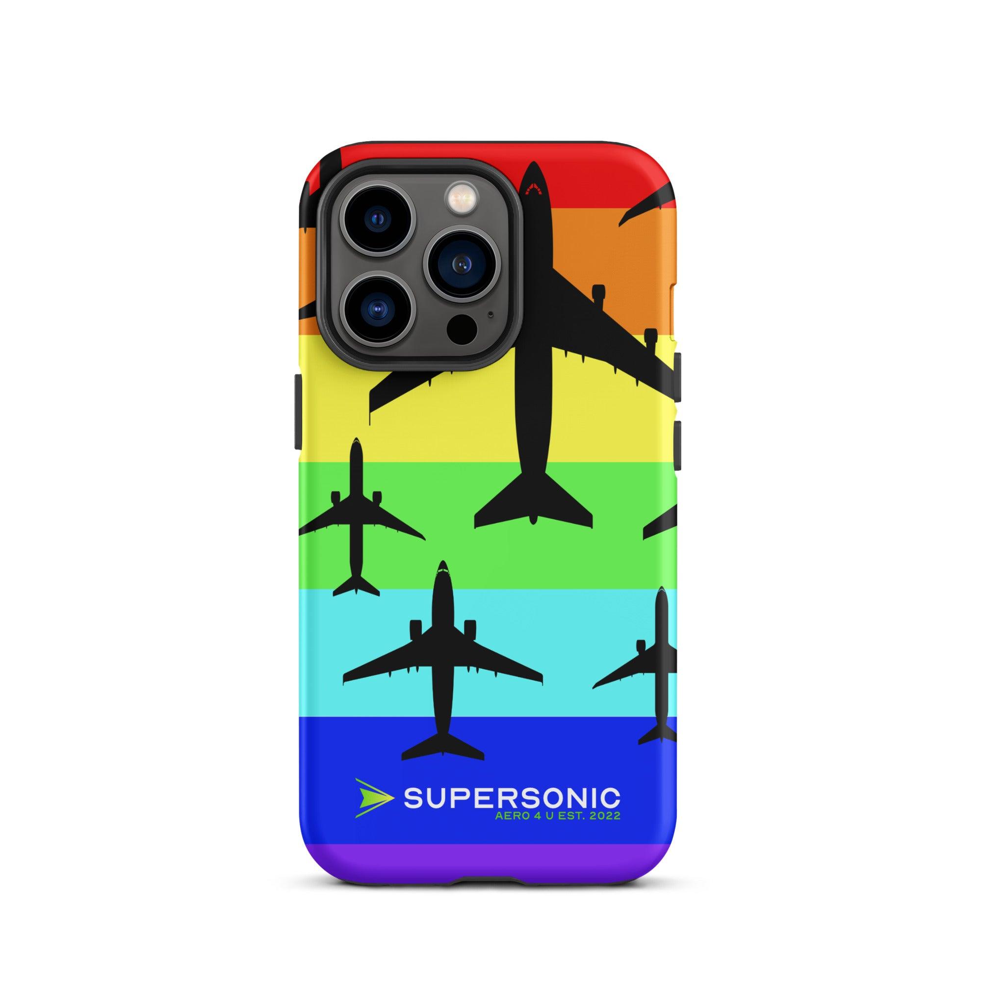 Aviation 🌈 PRIDE AVIATION iPhone Case | Love is Love Edition ✈️ iPhone 13 Pro für Piloten, Crews, Kinder & Planespotter made by SUPERSONIC aero 4U
