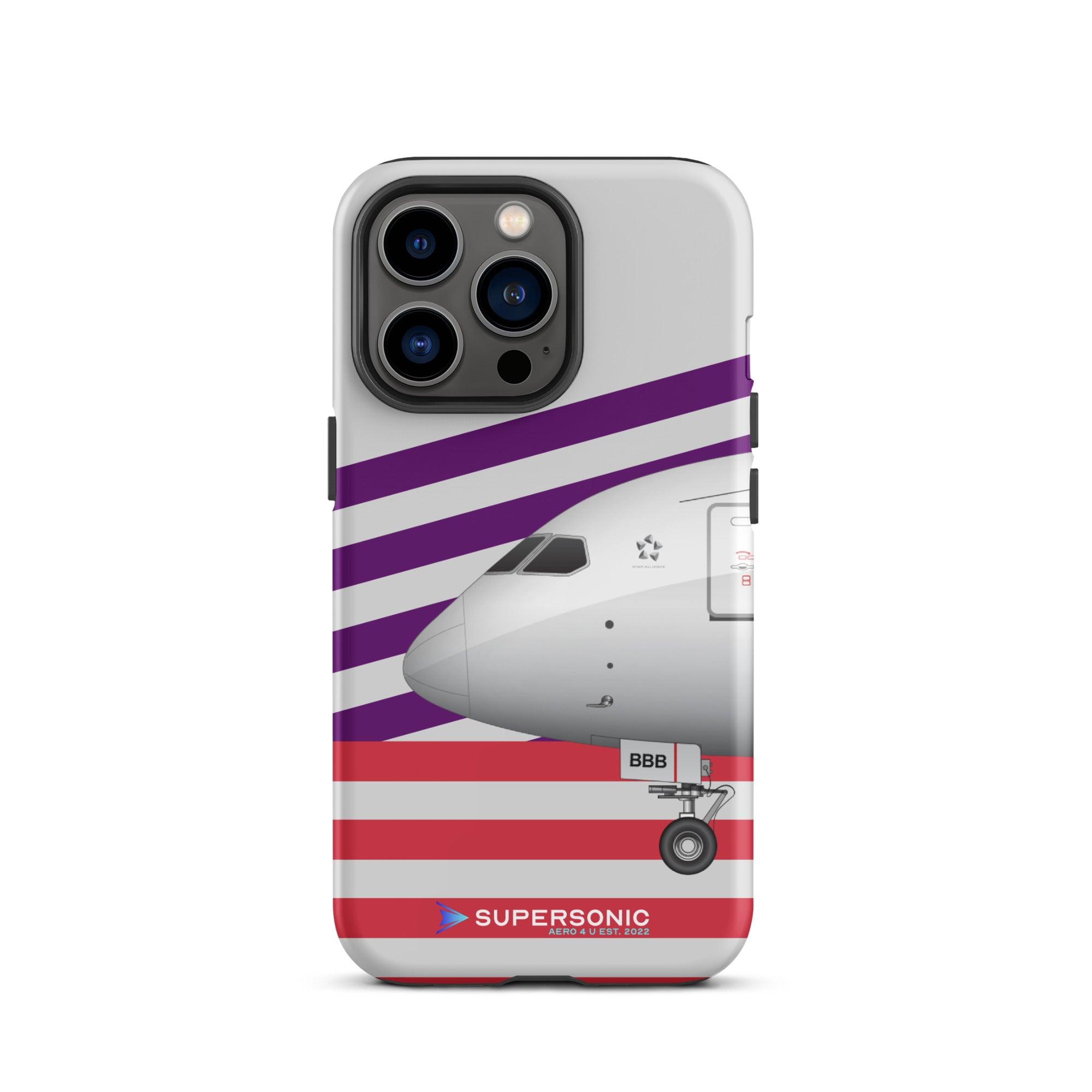 Aviation FIRST CLASS iPhone Hülle - Boeing 787 Virgin Edition | Premium Aviation Case iPhone 13 Pro für Piloten, Crews, Kinder & Planespotter made by SUPERSONIC aero 4U