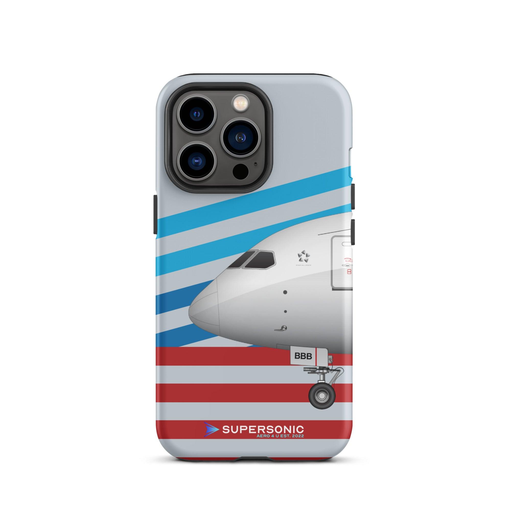 Aviation FIRST CLASS iPhone Schutzhülle - Boeing 787 USA Edition | Premium Aviation Case iPhone 13 Pro für Piloten, Crews, Kinder & Planespotter made by SUPERSONIC aero 4U