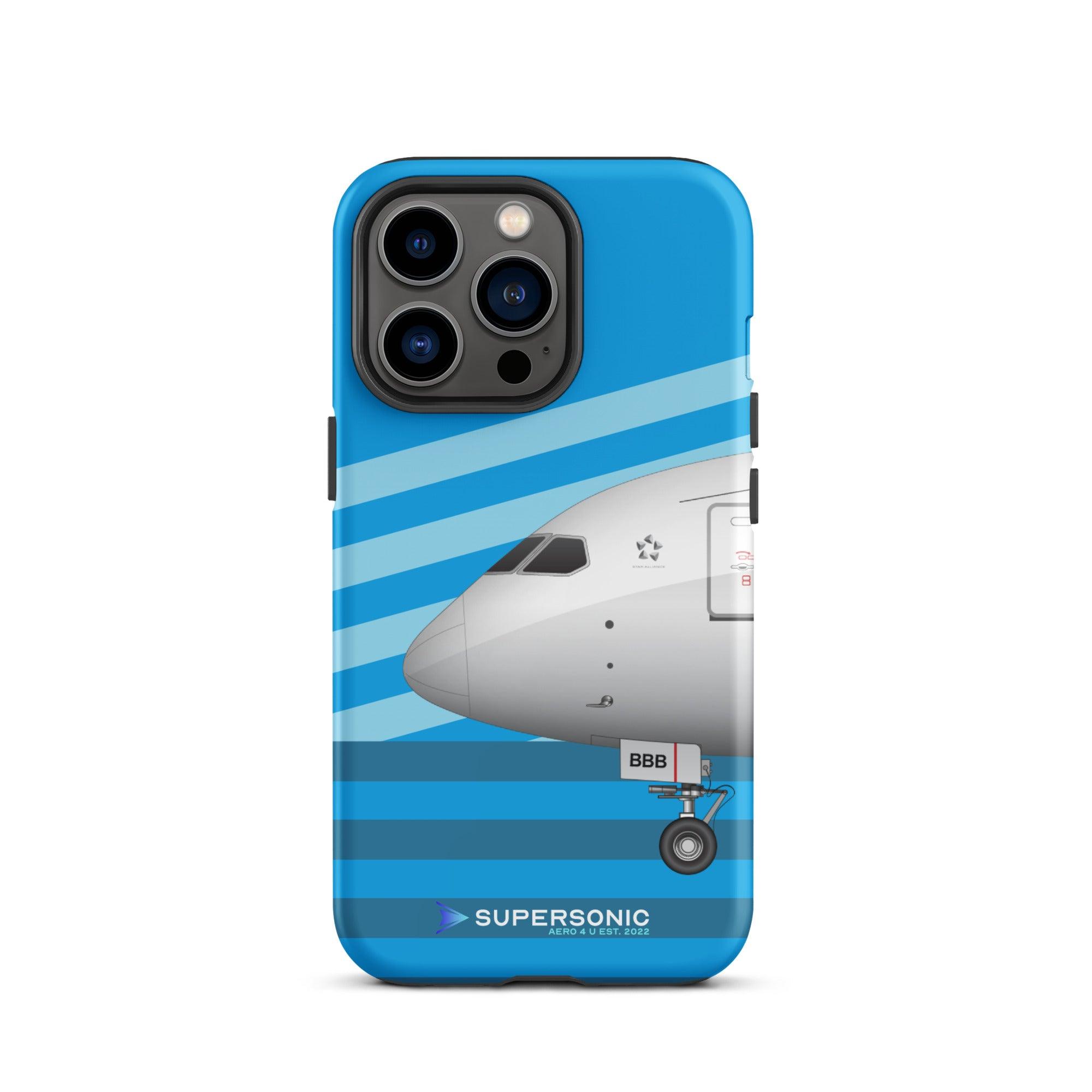 Aviation FIRST CLASS iPhone Hülle - Boeing 787 Dreamliner AMS Edition | Boeinglovers iPhone 13 Pro für Piloten, Crews, Kinder & Planespotter made by SUPERSONIC aero 4U
