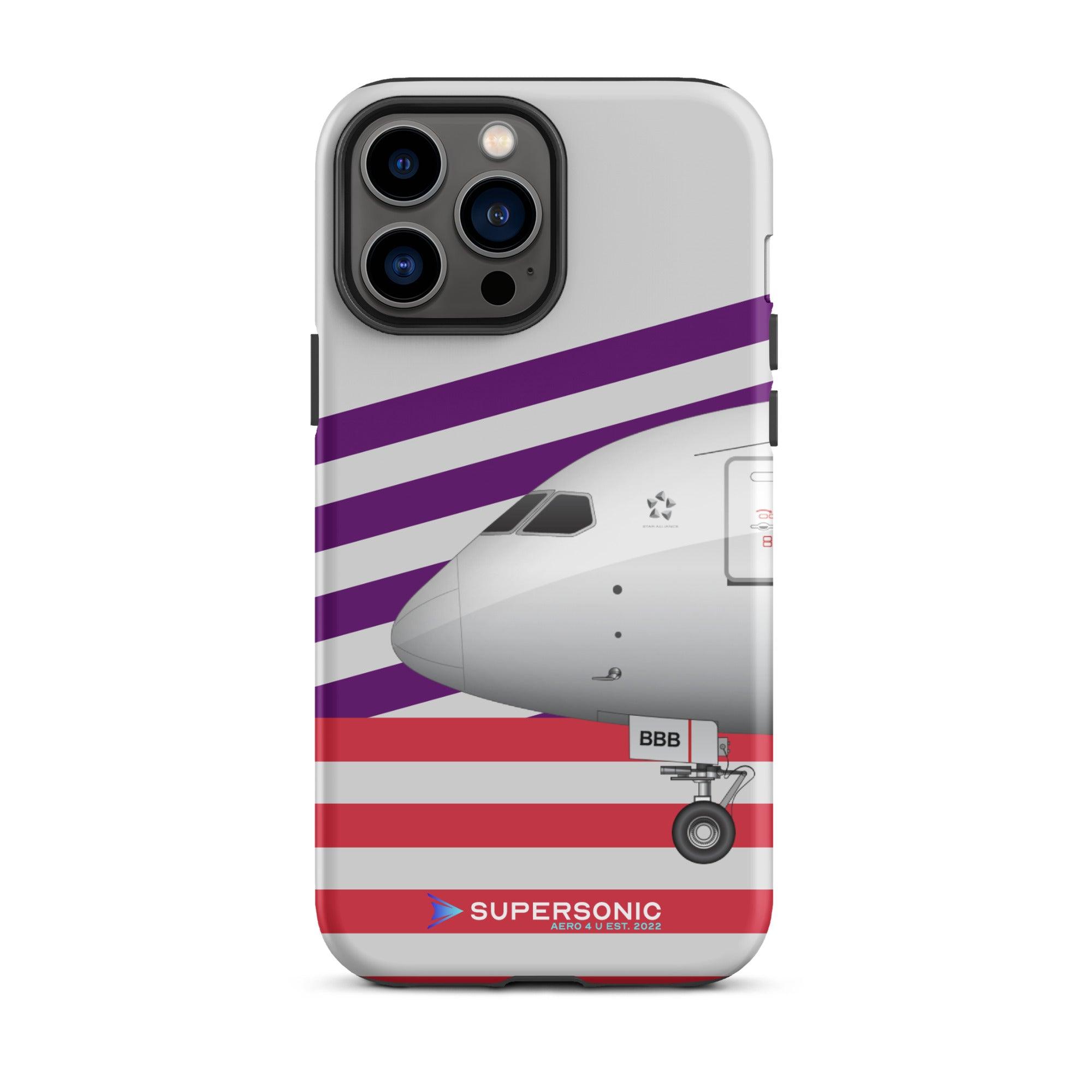 Aviation FIRST CLASS iPhone Hülle - Boeing 787 Virgin Edition | Premium Aviation Case iPhone 13 Pro Max für Piloten, Crews, Kinder & Planespotter made by SUPERSONIC aero 4U