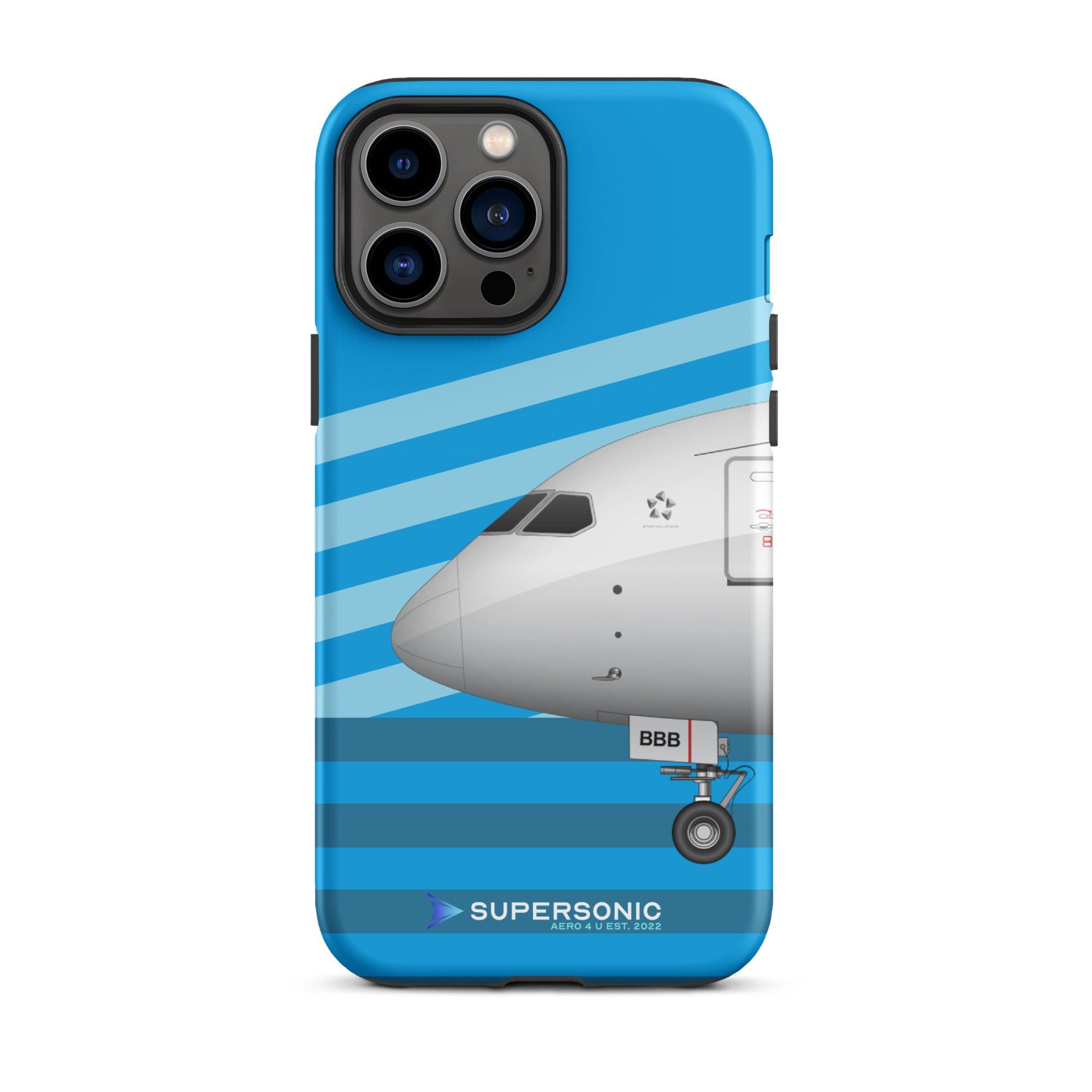 Aviation FIRST CLASS iPhone Hülle - Boeing 787 Dreamliner AMS Edition | Boeinglovers iPhone 13 Pro Max für Piloten, Crews, Kinder & Planespotter made by SUPERSONIC aero 4U