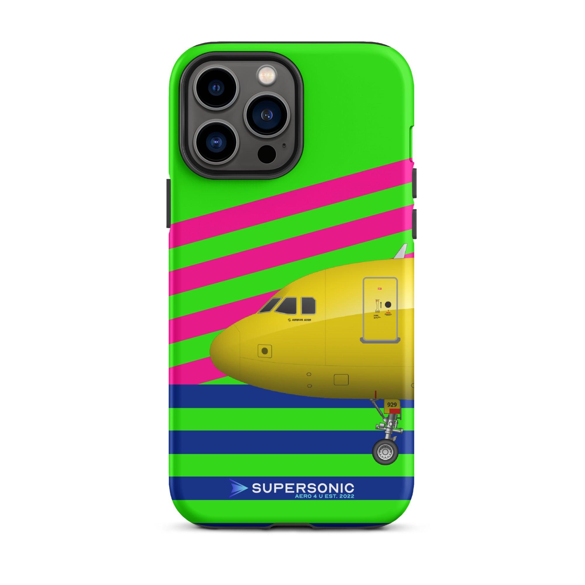 Aviation FIRST CLASS iPhone Schutzhülle - Airbus A320 Edition bunt | Premium Aviation Case iPhone 13 Pro Max für Piloten, Crews, Kinder & Planespotter made by SUPERSONIC aero 4U