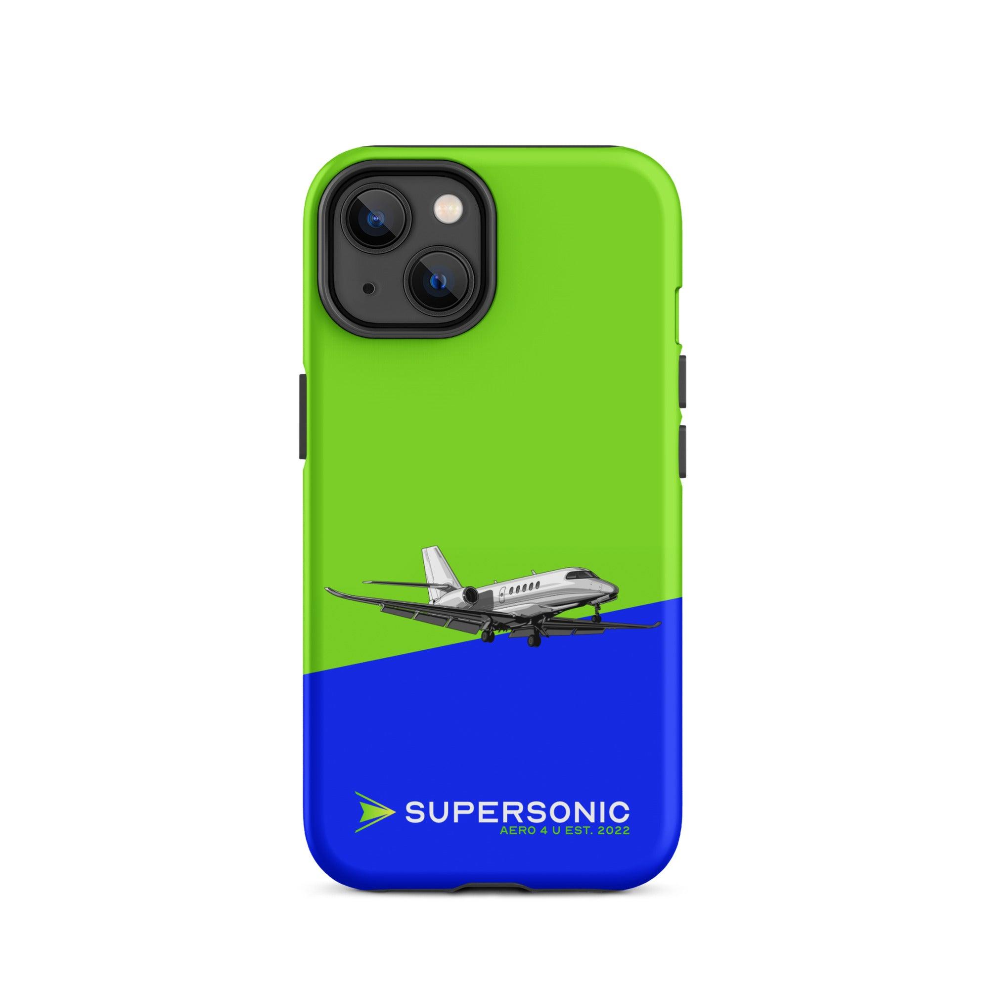 Aviation FIRST CLASS iPhone Hülle - Cessna Latitude Edition | Businessjet Case iPhone 14 für Piloten, Crews, Kinder & Planespotter made by SUPERSONIC aero 4U