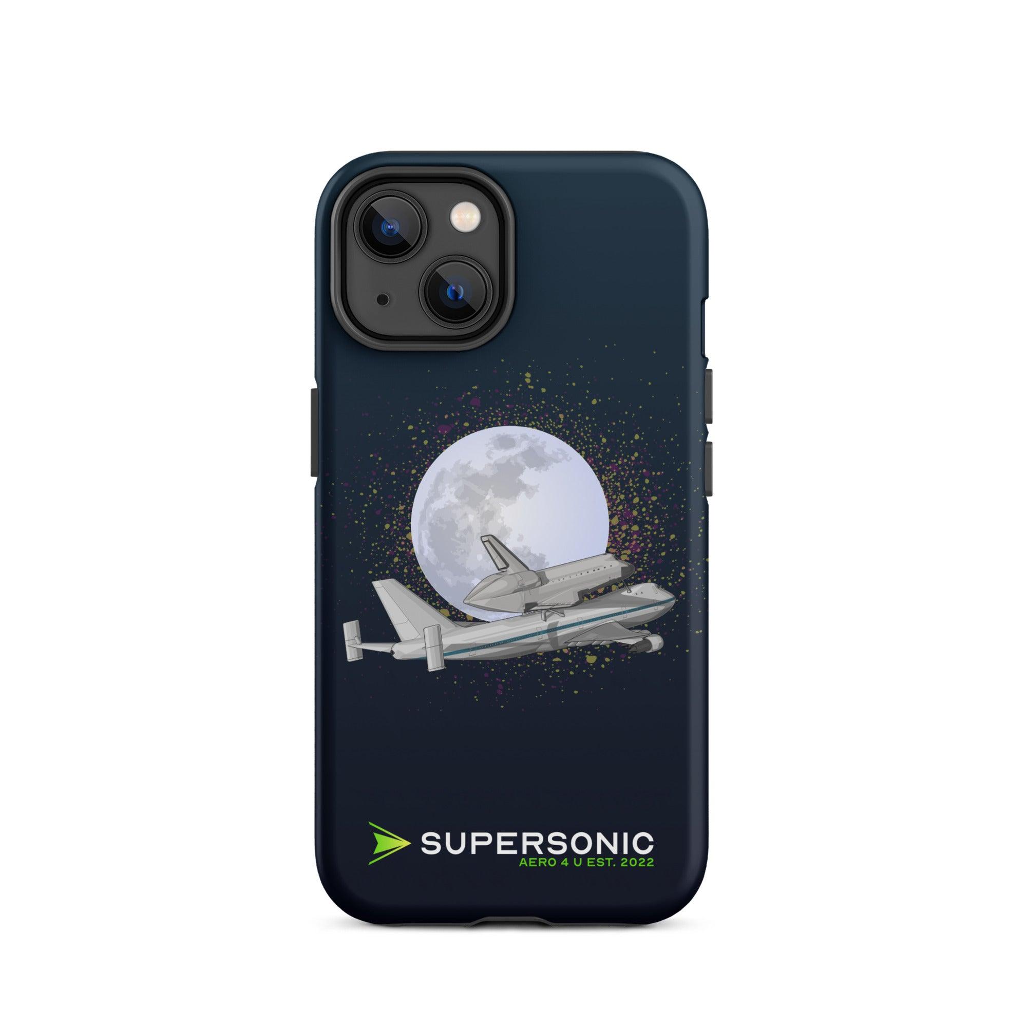 Aviation FIRST CLASS iPhone Hülle - Boeing 747 NASA - Space Shuttle Edition iPhone 14 für Piloten, Crews, Kinder & Planespotter made by SUPERSONIC aero 4U