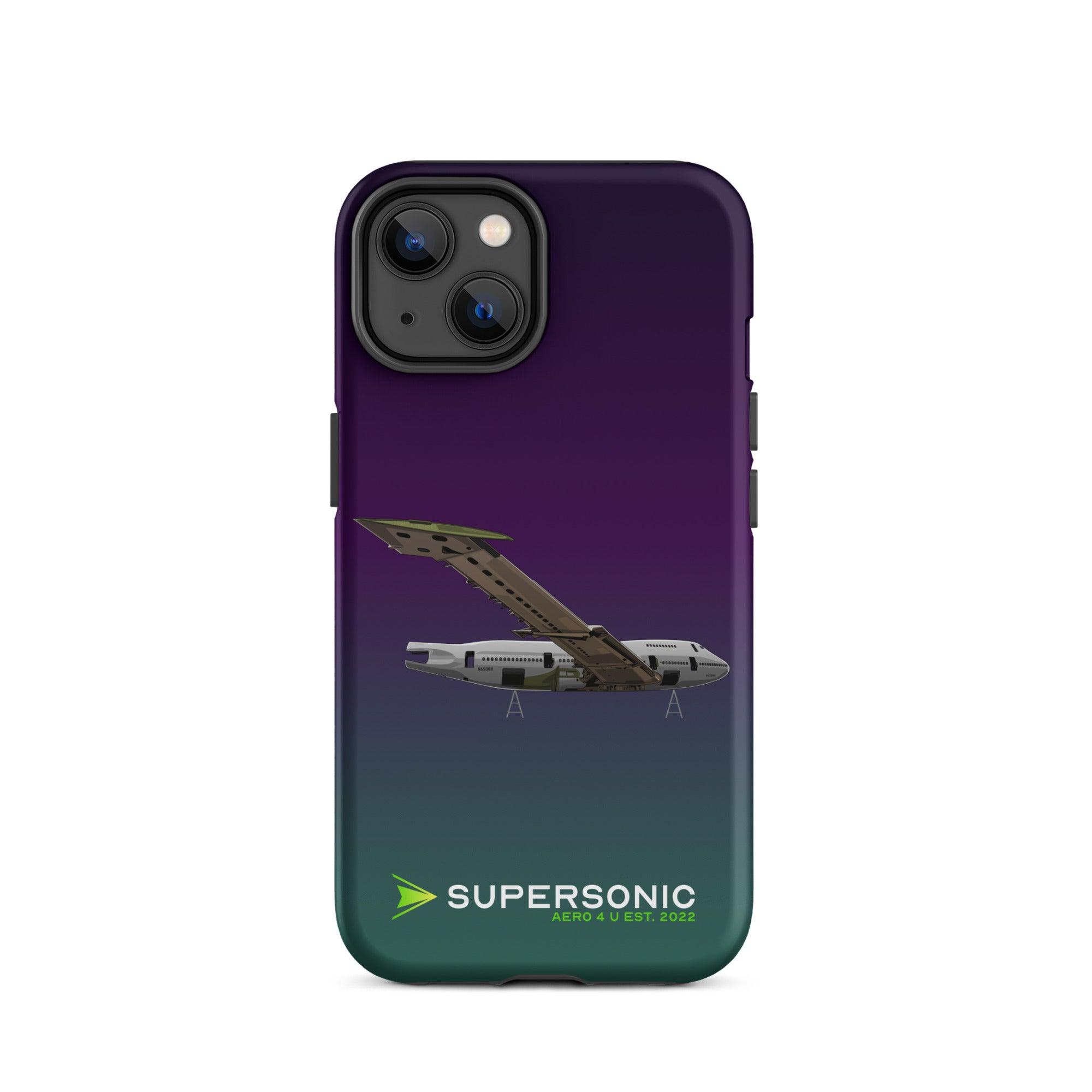 Aviation FIRST CLASS iPhone Hülle - Boeing 747 Jumbojet Edition | Boneyard iPhone 14 für Piloten, Crews, Kinder & Planespotter made by SUPERSONIC aero 4U