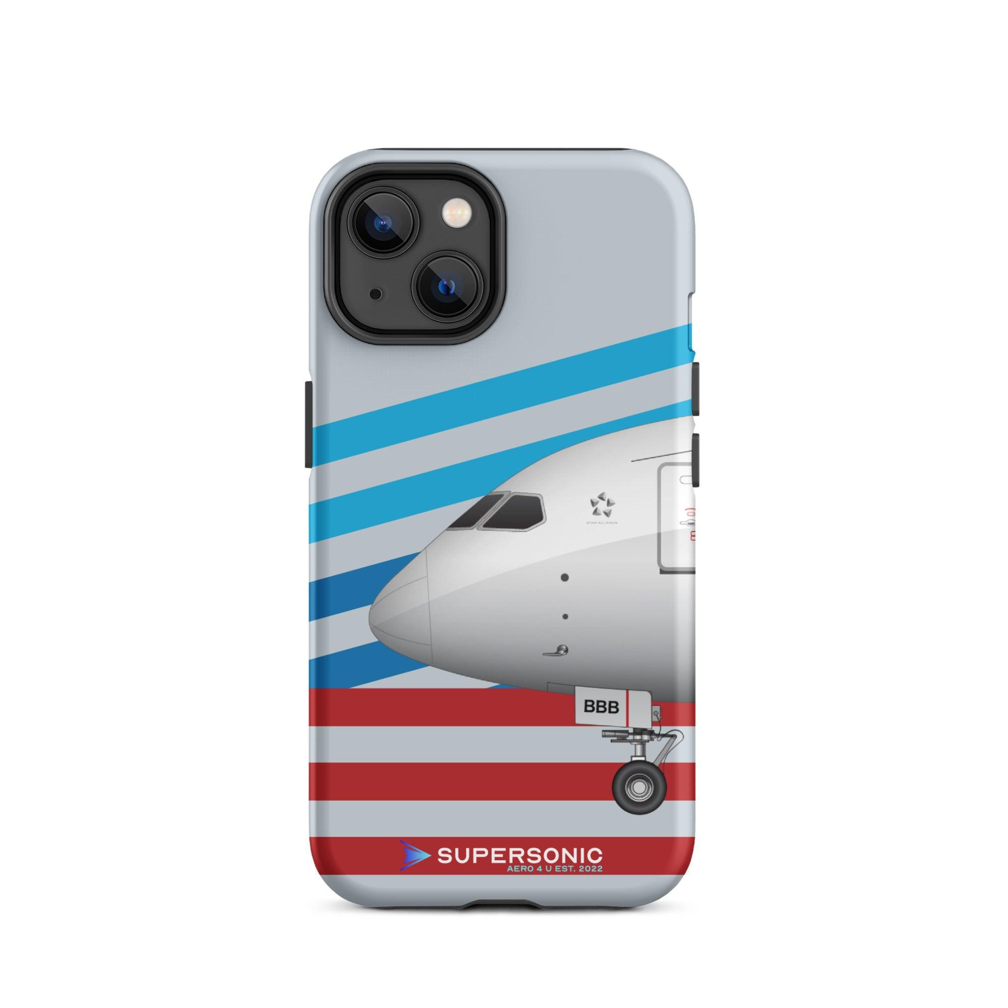 Aviation FIRST CLASS iPhone Schutzhülle - Boeing 787 USA Edition | Premium Aviation Case iPhone 14 für Piloten, Crews, Kinder & Planespotter made by SUPERSONIC aero 4U