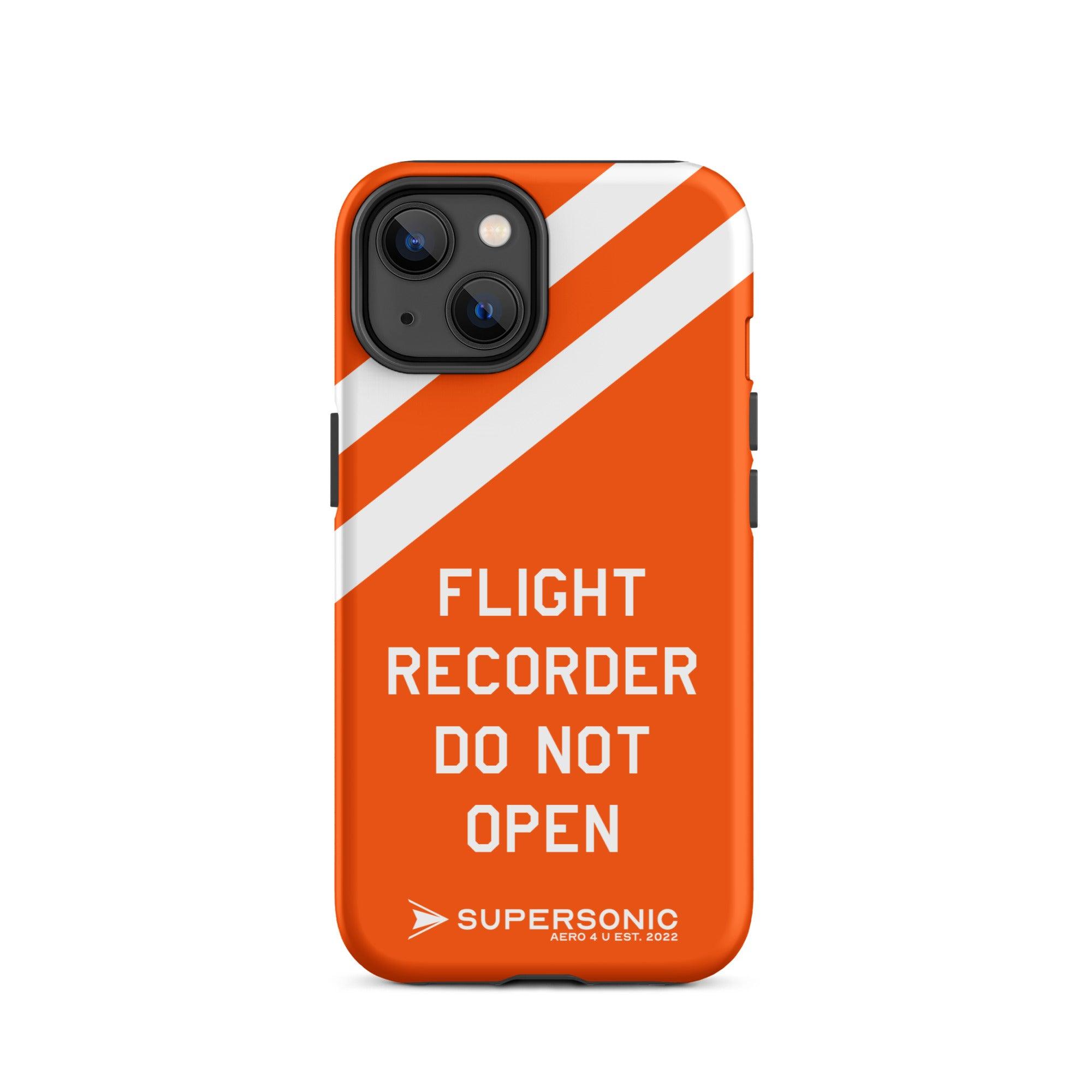 Aviation FIRST CLASS iPhone Schutzhülle - Flight Recorder Edition | Premium Aviation Case iPhone 14 für Piloten, Crews, Kinder & Planespotter made by SUPERSONIC aero 4U