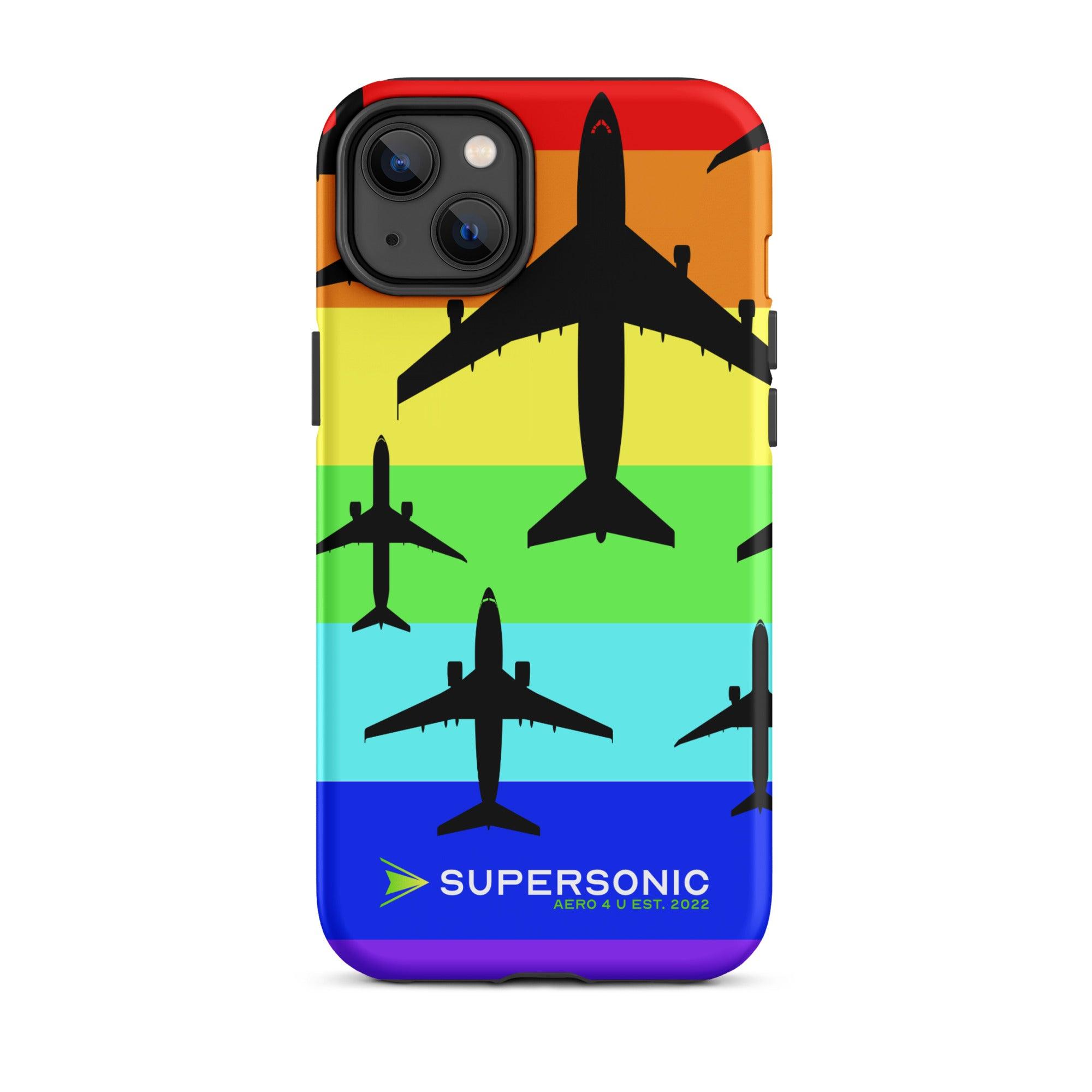 Aviation 🌈 PRIDE AVIATION iPhone Case | Love is Love Edition ✈️ iPhone 14 Plus für Piloten, Crews, Kinder & Planespotter made by SUPERSONIC aero 4U