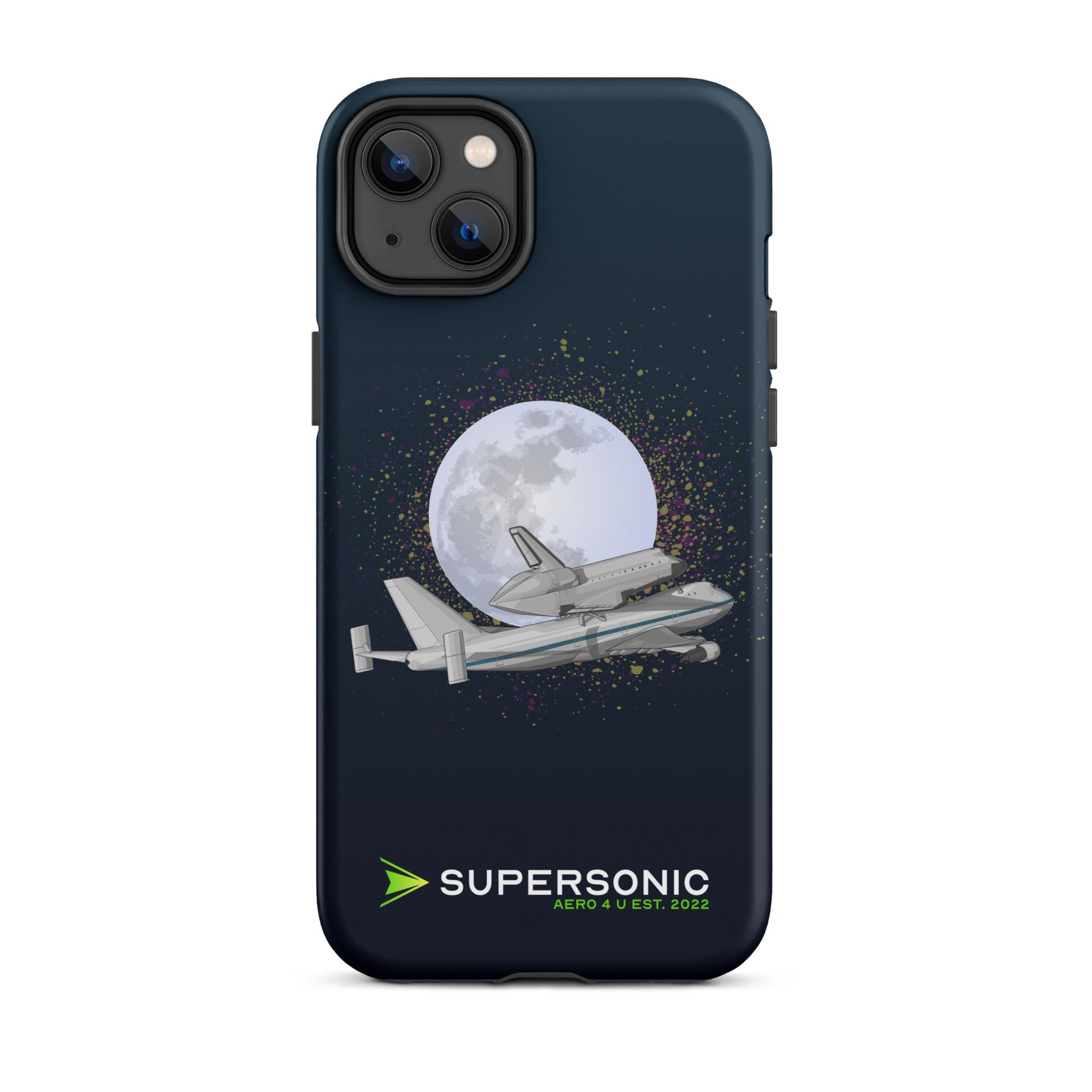 Aviation FIRST CLASS iPhone Hülle - Boeing 747 NASA - Space Shuttle Edition iPhone 14 Plus für Piloten, Crews, Kinder & Planespotter made by SUPERSONIC aero 4U