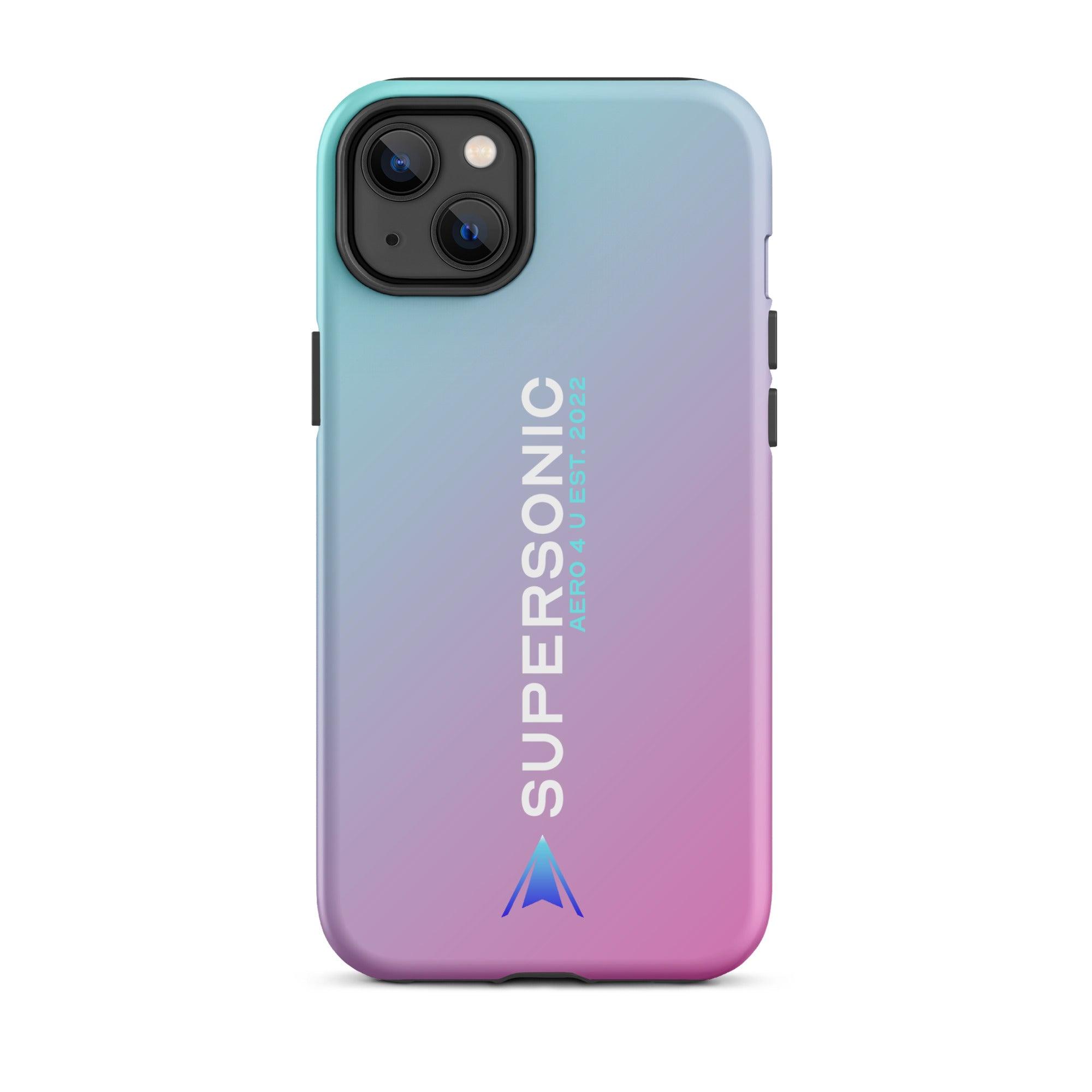 Aviation FIRST CLASS iPhone Hülle - Supersonic Edition Gradient | Airline Case iPhone 14 Plus für Piloten, Crews, Kinder & Planespotter made by SUPERSONIC aero 4U
