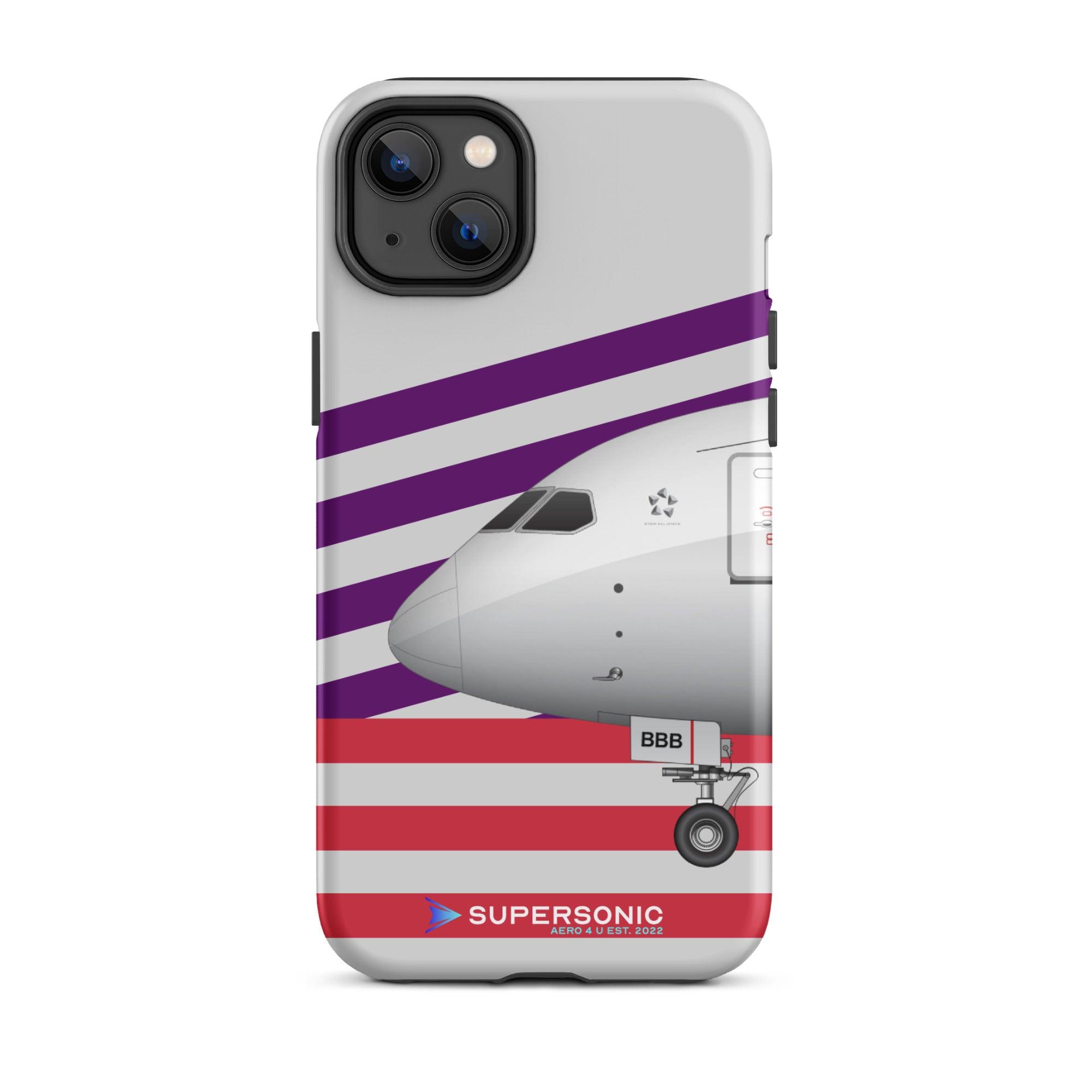 Aviation FIRST CLASS iPhone Hülle - Boeing 787 Virgin Edition | Premium Aviation Case iPhone 14 Plus für Piloten, Crews, Kinder & Planespotter made by SUPERSONIC aero 4U