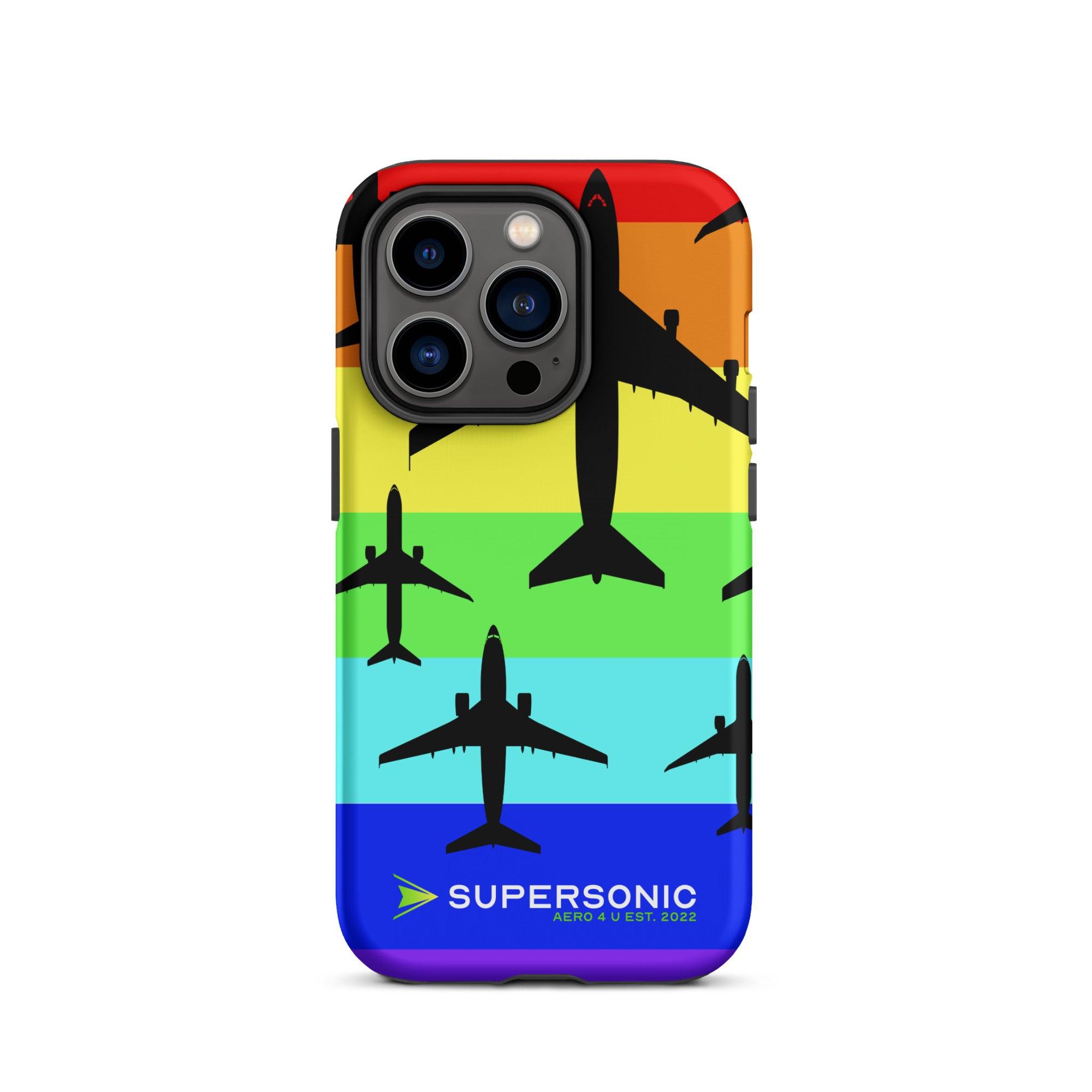 Aviation 🌈 PRIDE AVIATION iPhone Case | Love is Love Edition ✈️ iPhone 14 Pro für Piloten, Crews, Kinder & Planespotter made by SUPERSONIC aero 4U