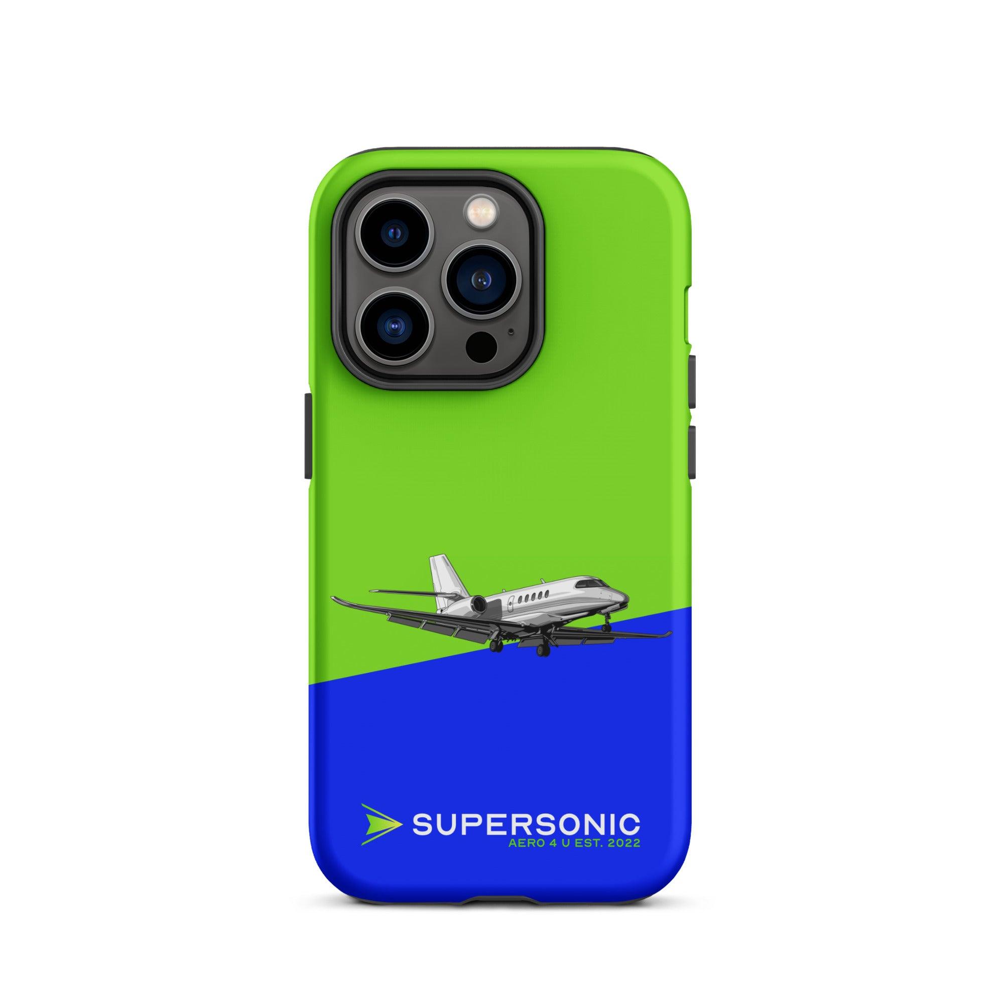 Aviation FIRST CLASS iPhone Hülle - Cessna Latitude Edition | Businessjet Case iPhone 14 Pro für Piloten, Crews, Kinder & Planespotter made by SUPERSONIC aero 4U