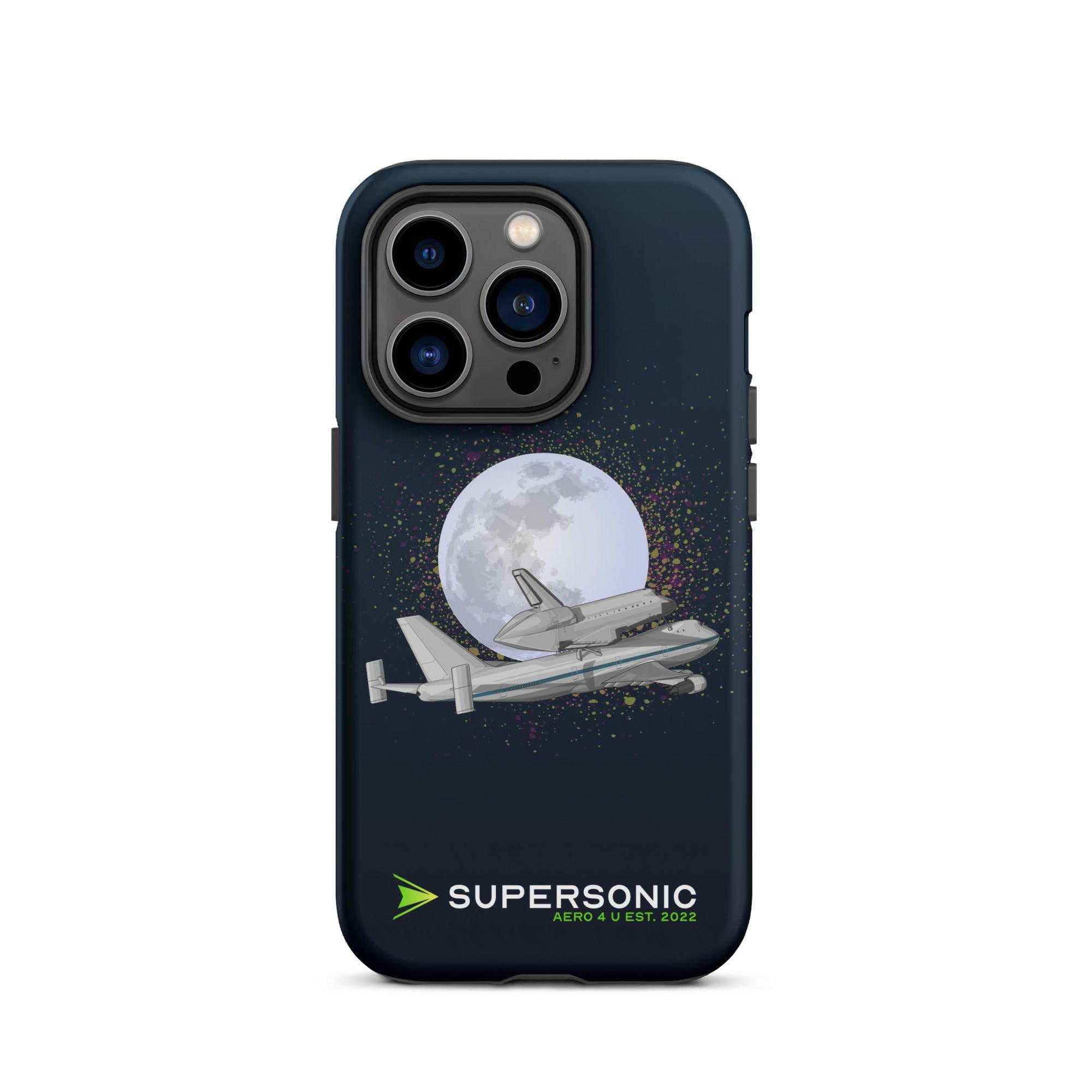 Aviation FIRST CLASS iPhone Hülle - Boeing 747 NASA - Space Shuttle Edition iPhone 14 Pro für Piloten, Crews, Kinder & Planespotter made by SUPERSONIC aero 4U