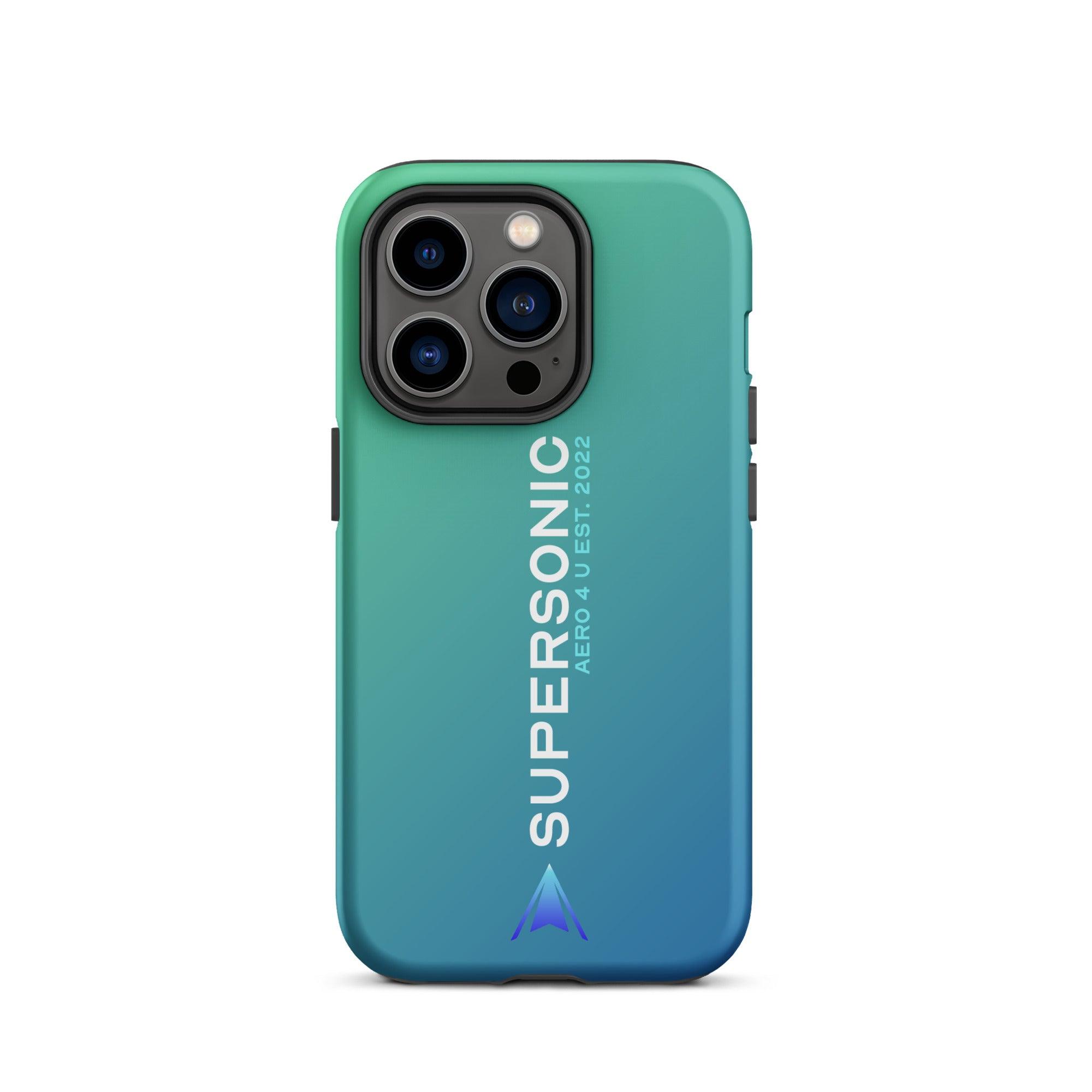 Aviation FIRST CLASS iPhone Schutzhülle - Supersonic Edition Gradient | Premium Aviation Case iPhone 14 Pro für Piloten, Crews, Kinder & Planespotter made by SUPERSONIC aero 4U