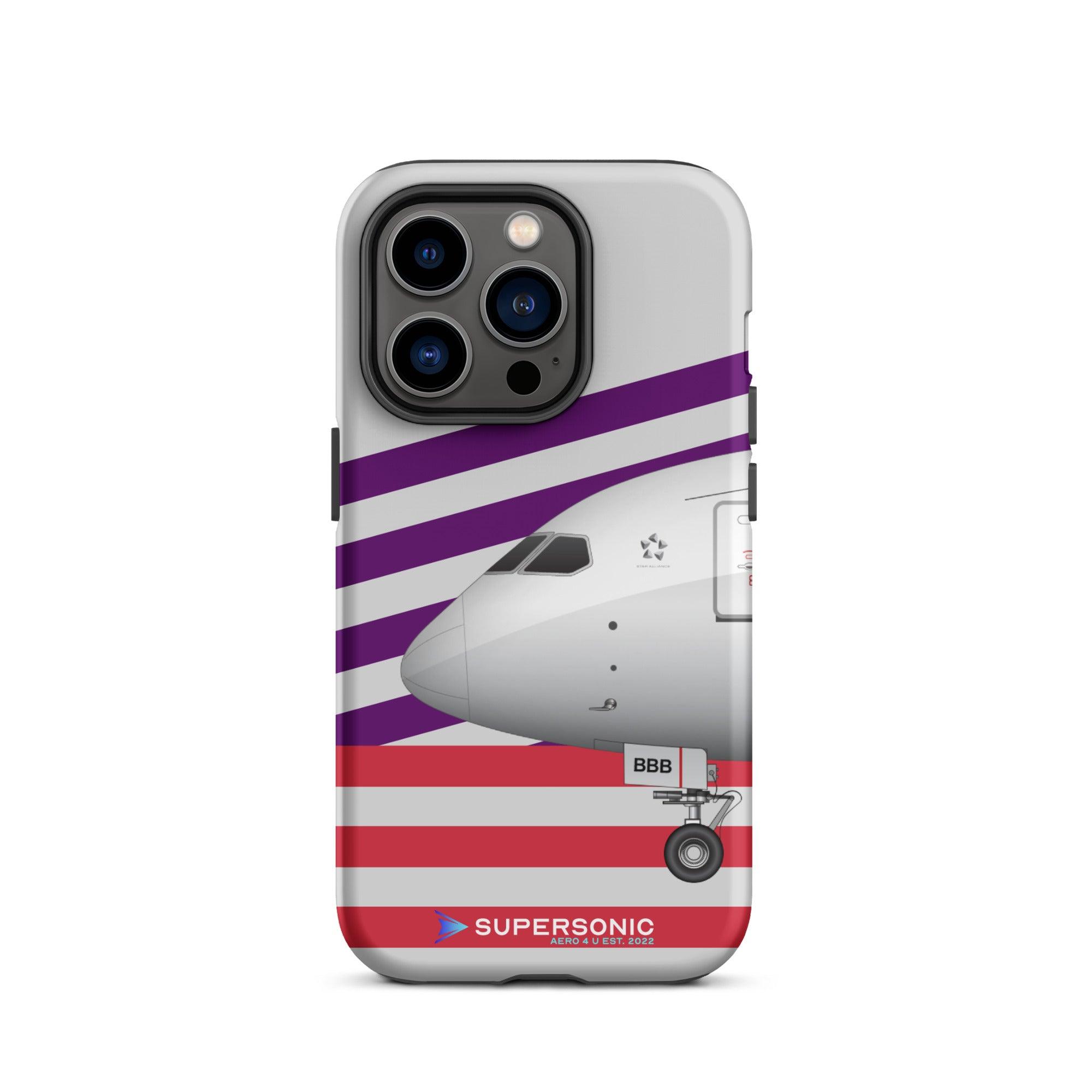 Aviation FIRST CLASS iPhone Hülle - Boeing 787 Virgin Edition | Premium Aviation Case iPhone 14 Pro für Piloten, Crews, Kinder & Planespotter made by SUPERSONIC aero 4U