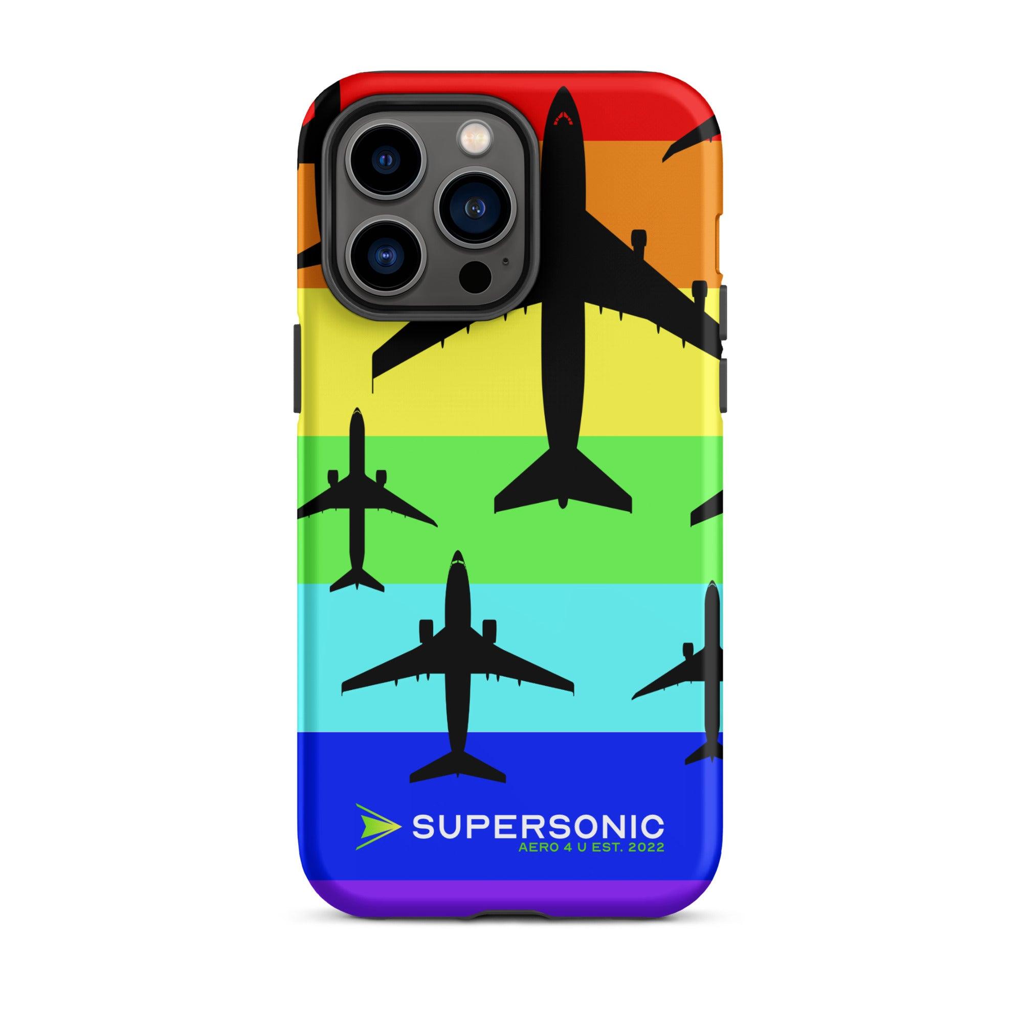 Aviation 🌈 PRIDE AVIATION iPhone Case | Love is Love Edition ✈️ iPhone 14 Pro Max für Piloten, Crews, Kinder & Planespotter made by SUPERSONIC aero 4U